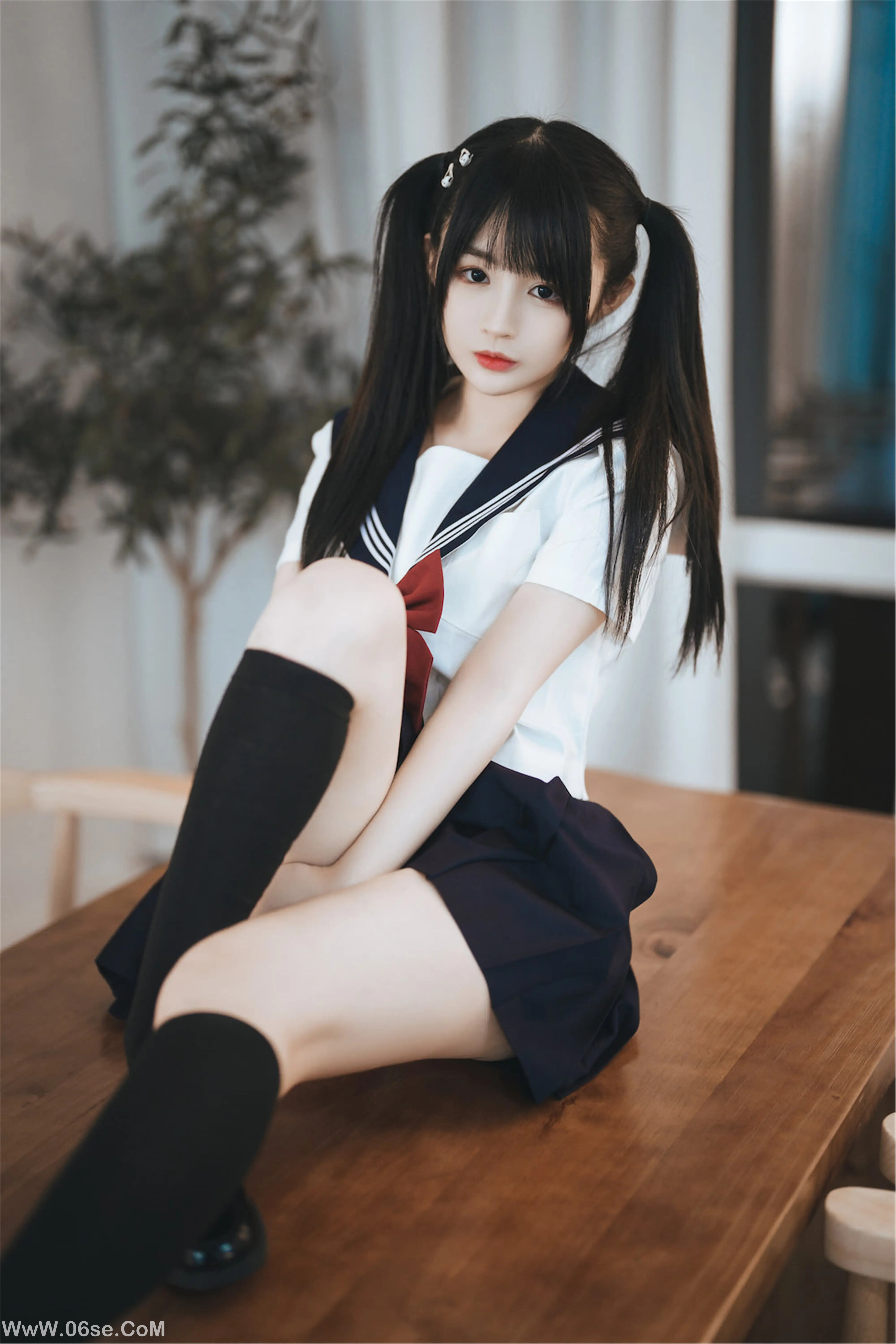 图片[39]-桜井宁宁 双马尾jk-六色网