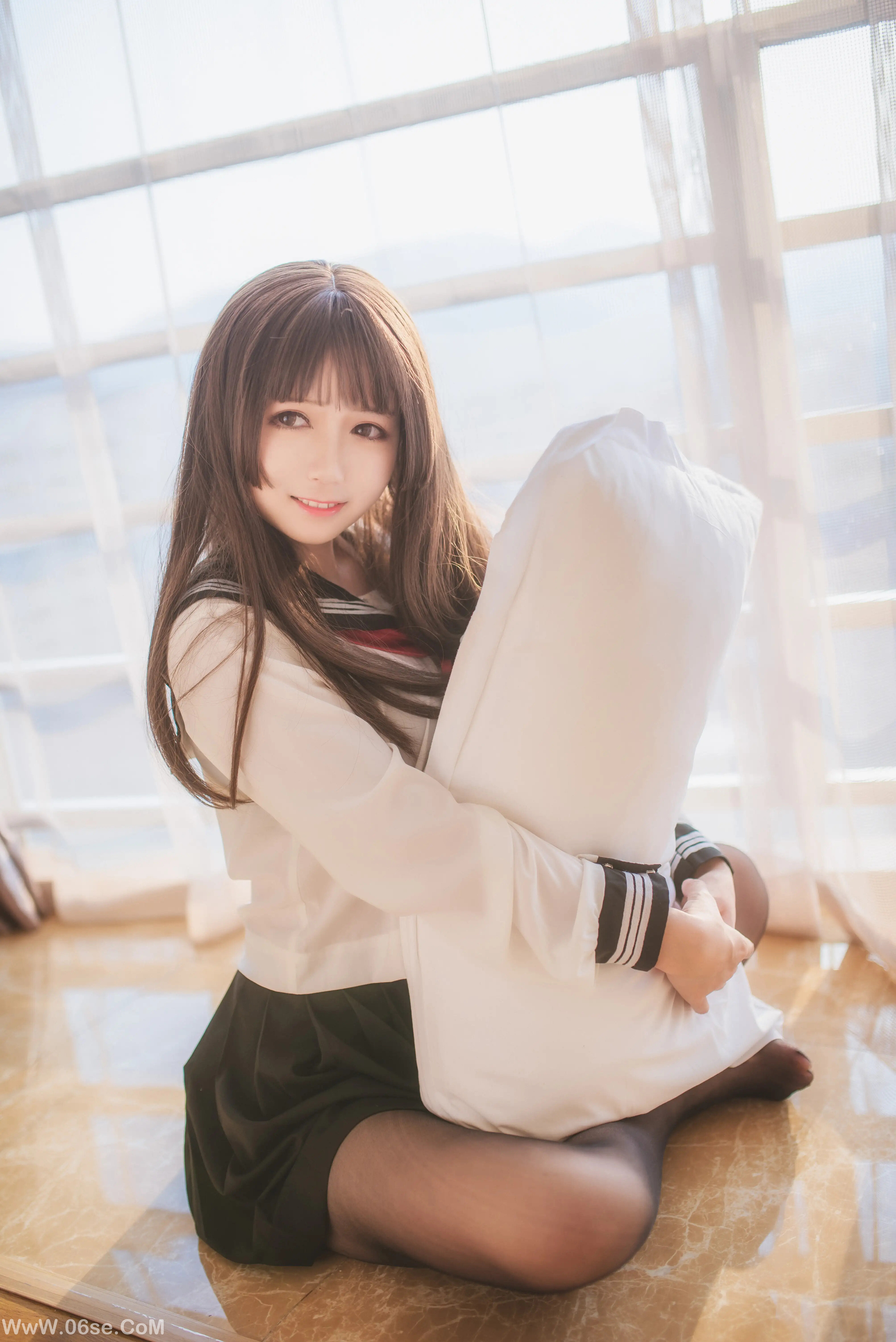 图片[10]-白金Saki – 黑丝水手服-六色网