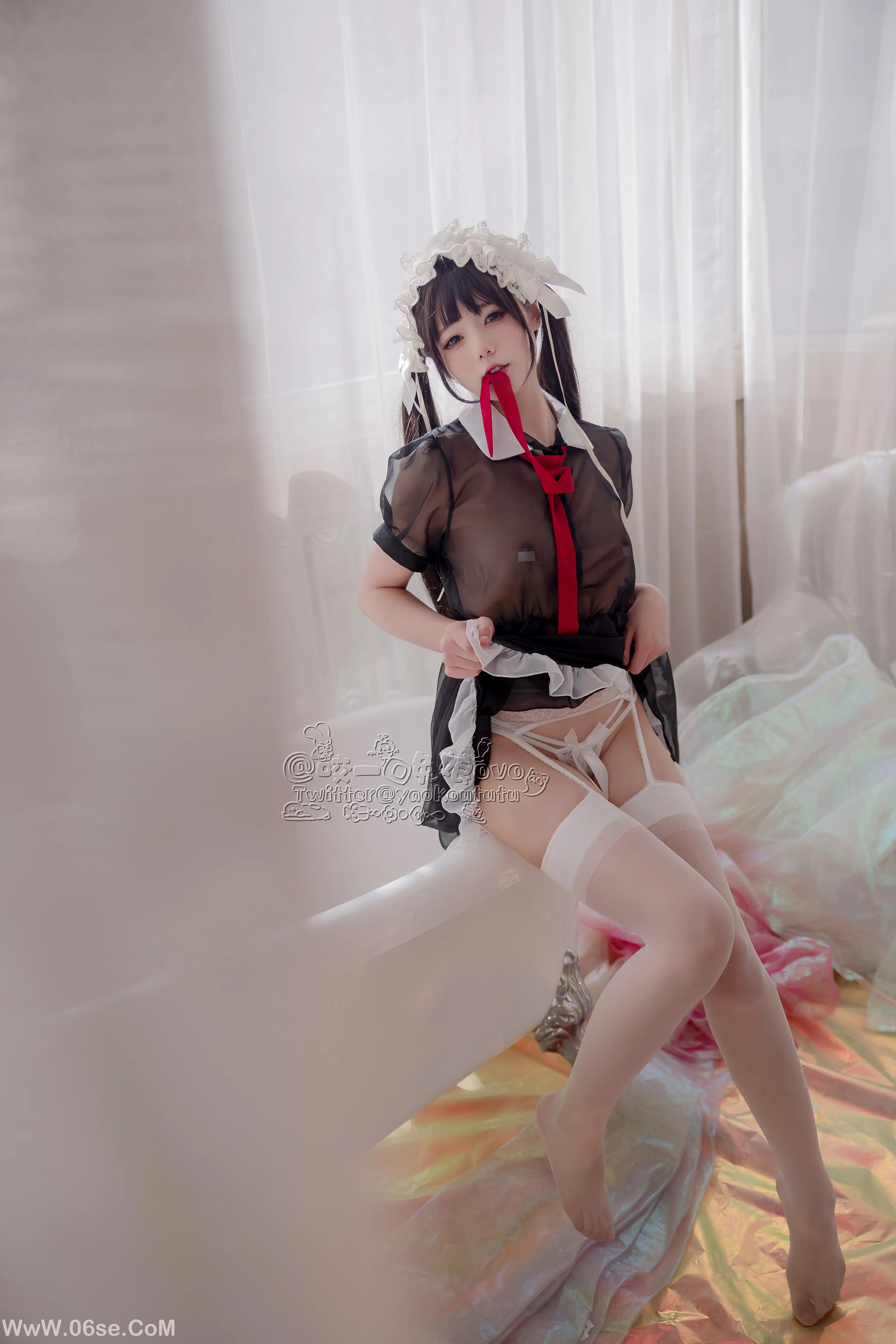 图片[31]-咬一口兔娘 黑白女仆-六色网