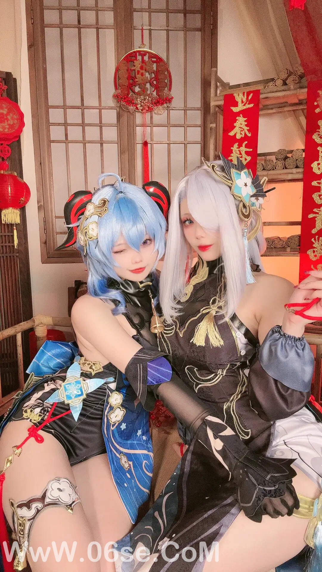 图片[31]-九言&小瑶幺幺_甘雨申鹤海灯节双人自拍-六色网