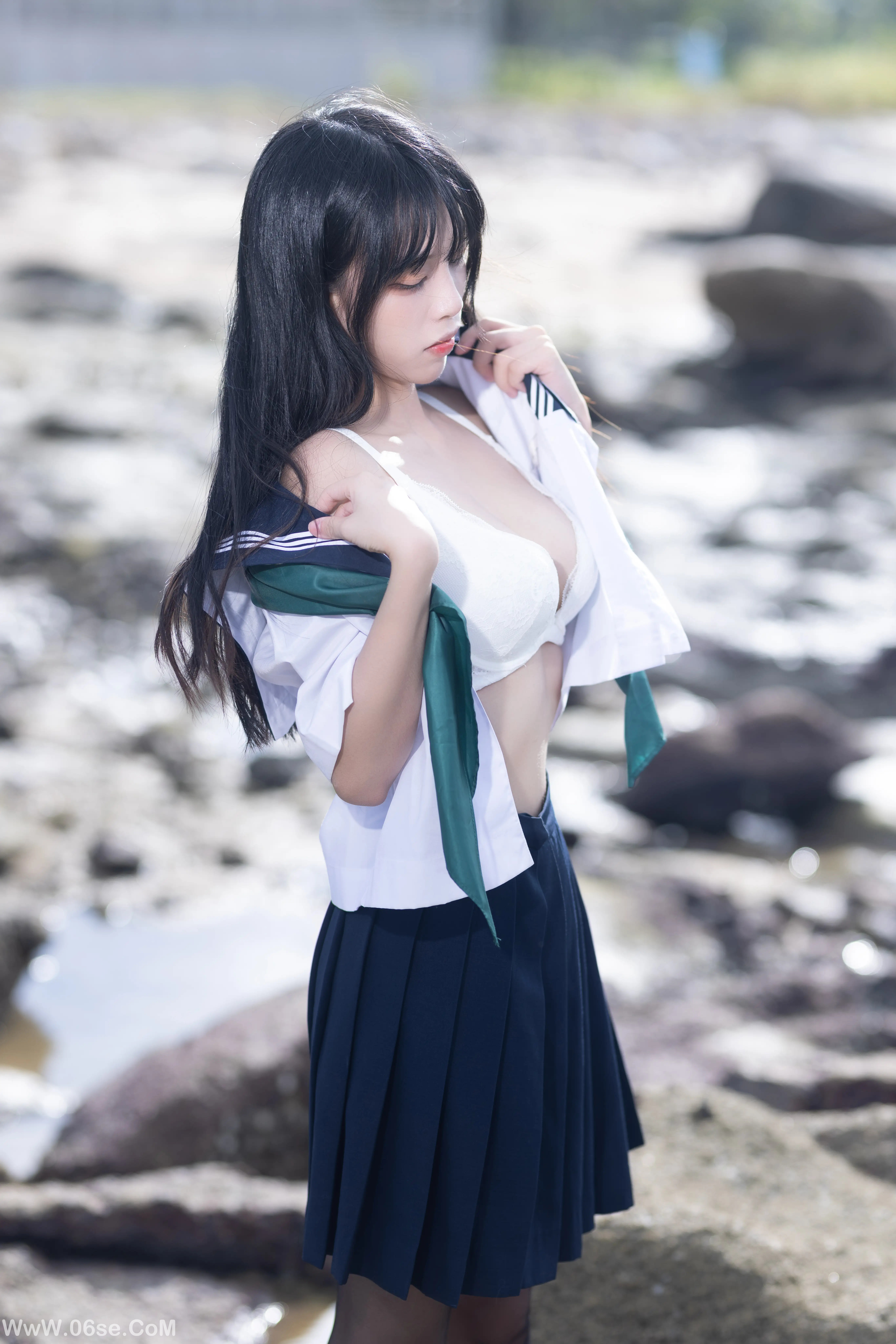 图片[37]-不呆猫 – 水手服百合黑丝 (&三無人型)-六色网