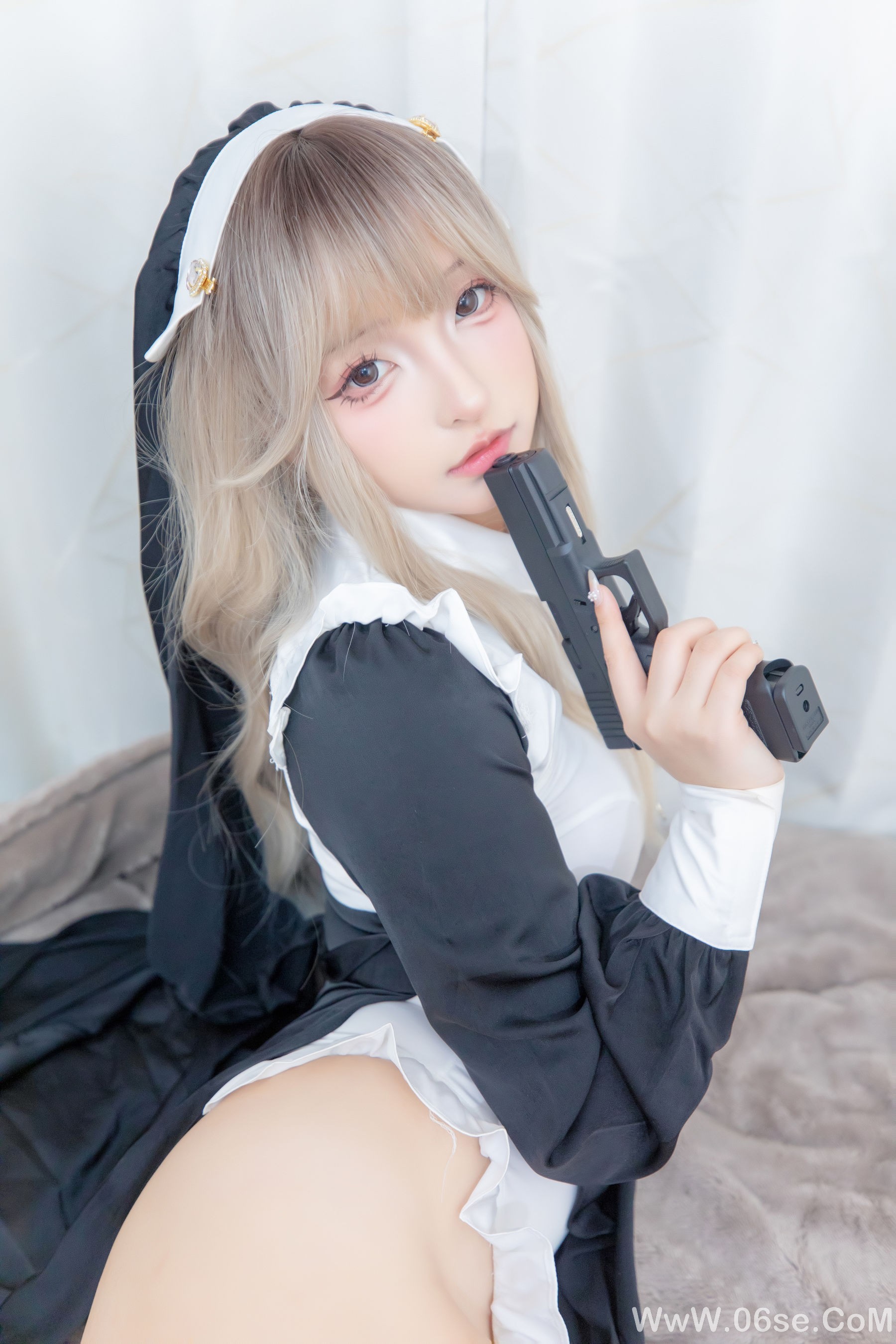 图片[23]-萝莉神楽板真冬 之战斗修女 [75P]-六色网