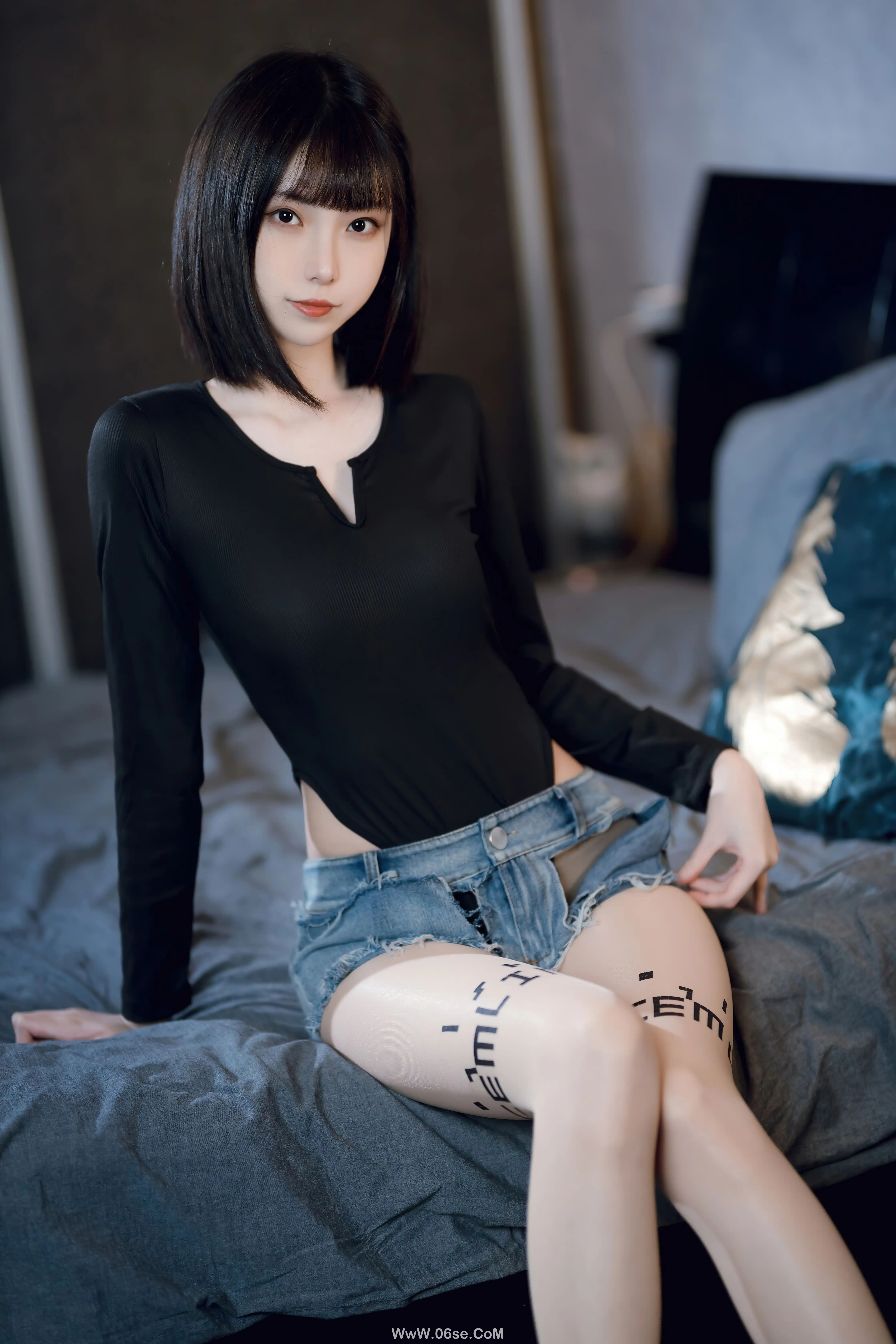 图片[12]-许岚LAN 纯欲牛仔短裤2-六色网