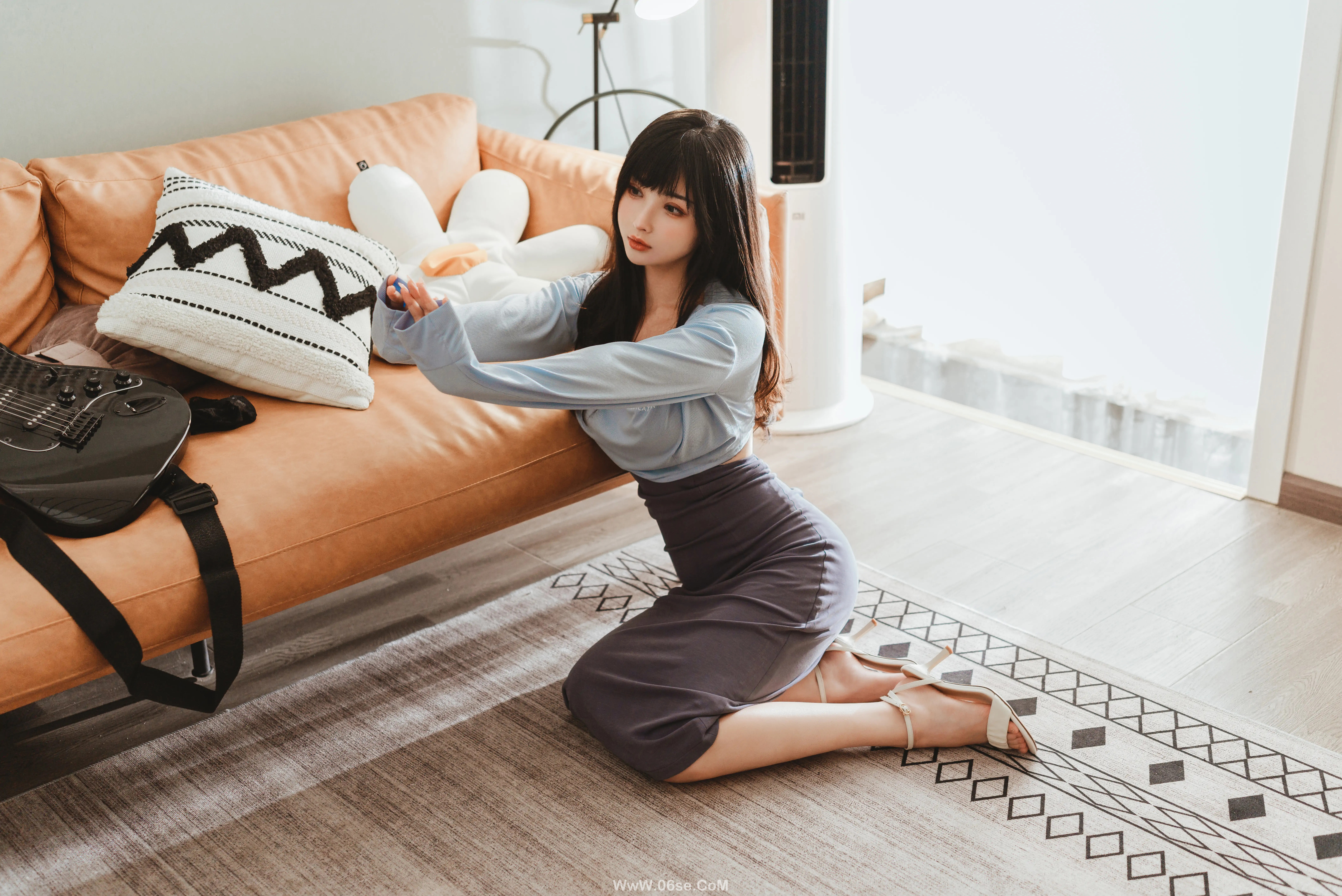图片[13]-肉扣热热子(rioko凉凉子) 吉他妹妹系带裙-六色网
