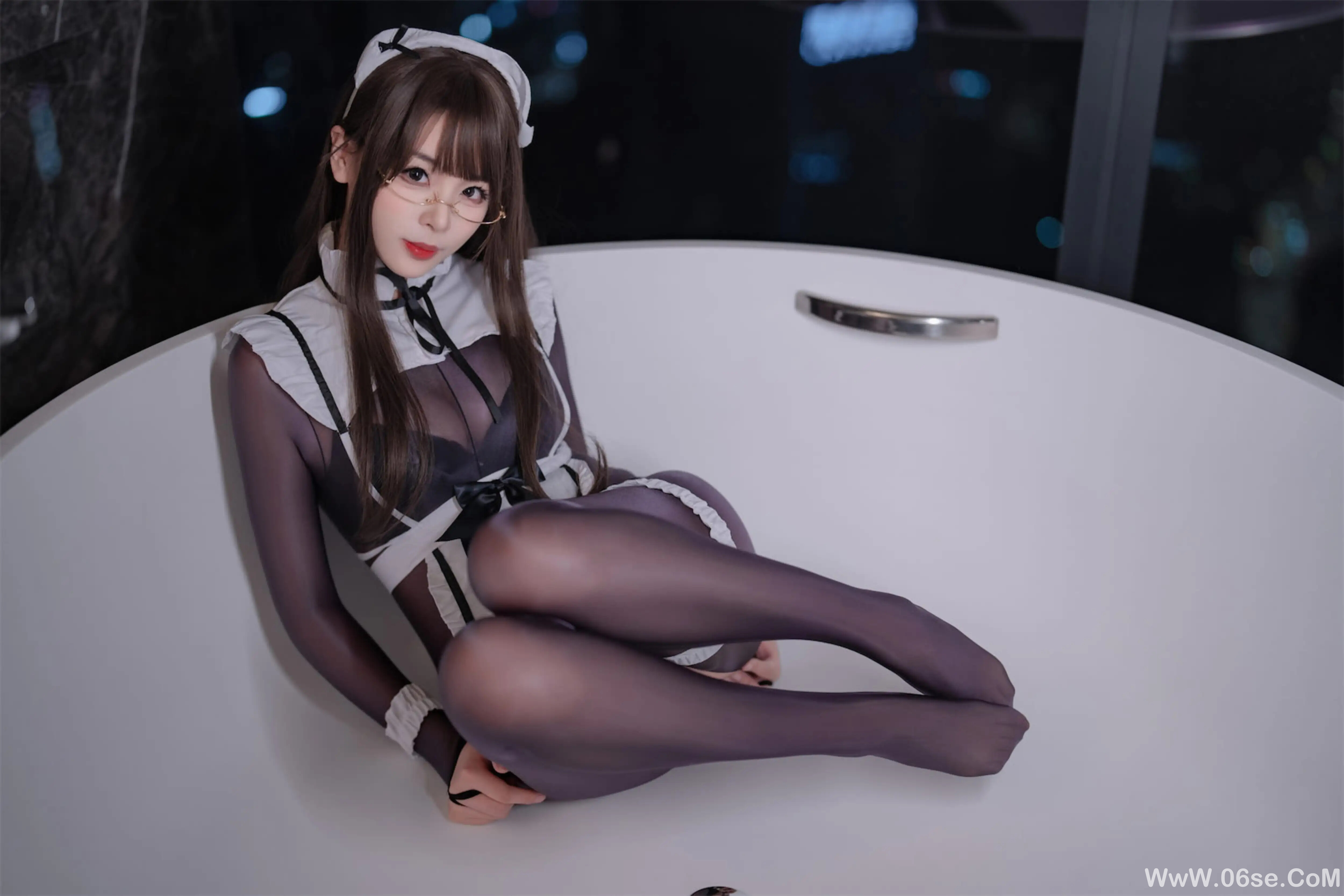 图片[12]-轩萧学姐 – 连体丝女仆-六色网