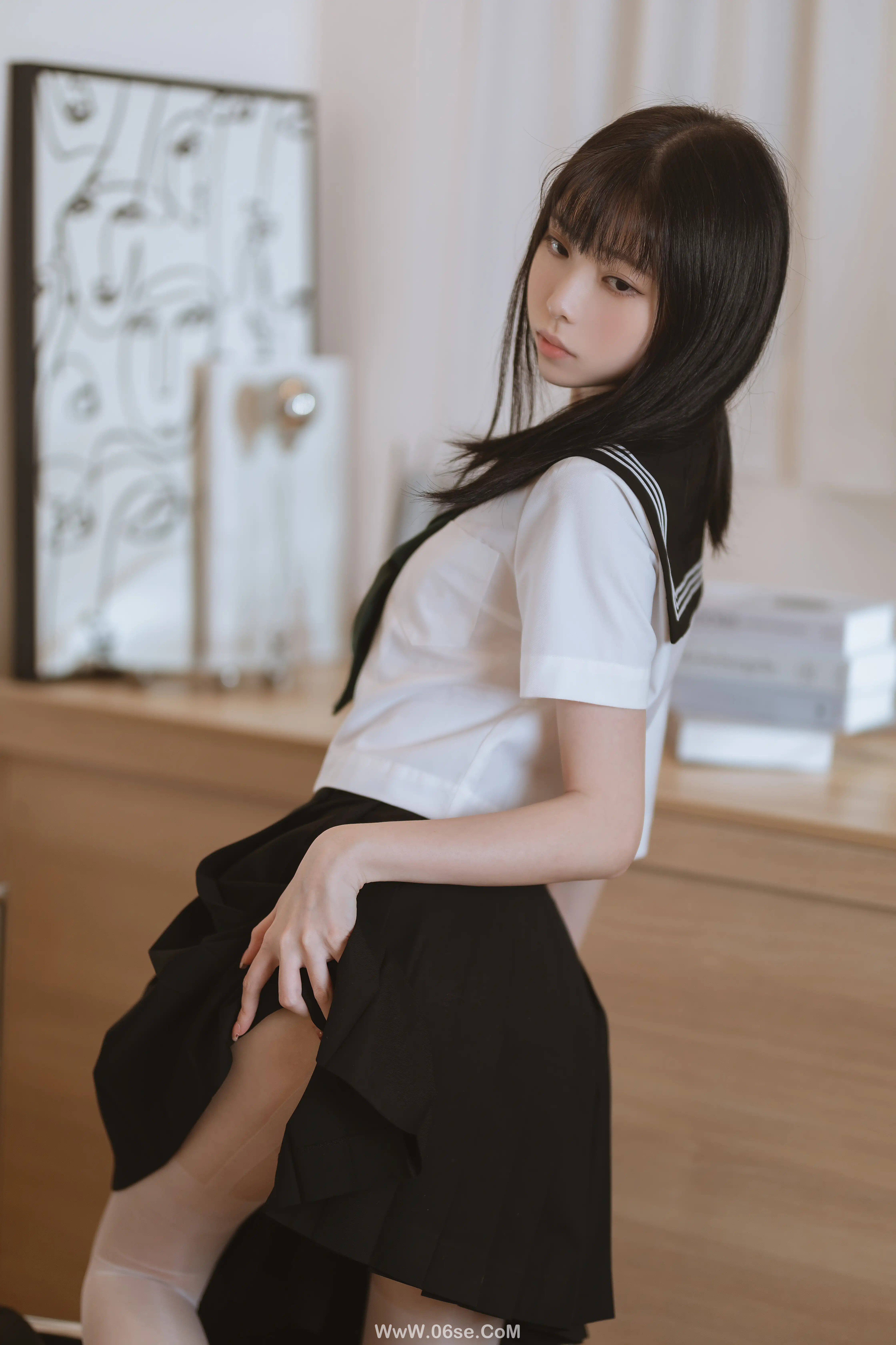 图片[13]-许岚LAN 白丝水手服-六色网