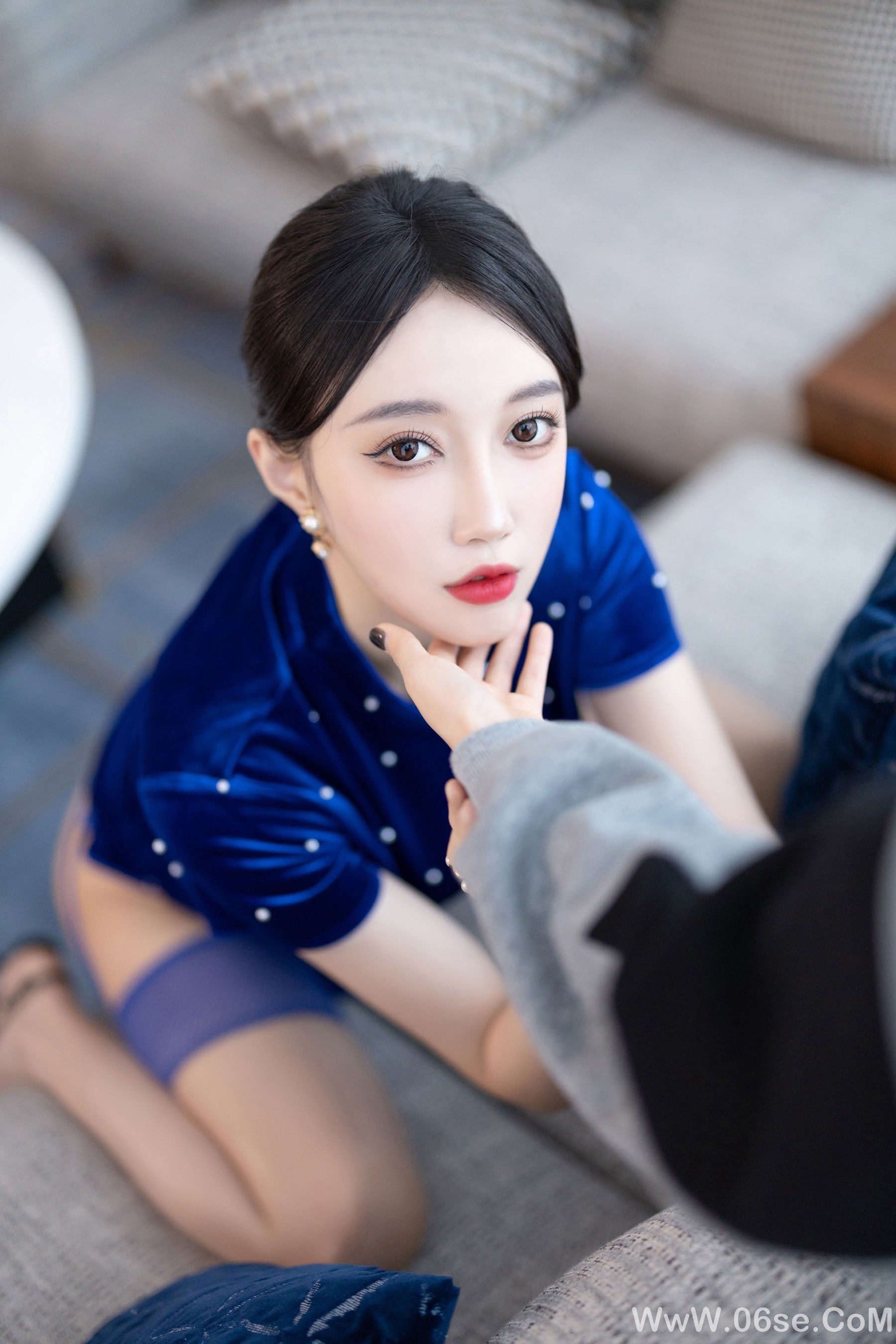 图片[36]-玥儿玥 – 蓝色短裙 [91P]-六色网