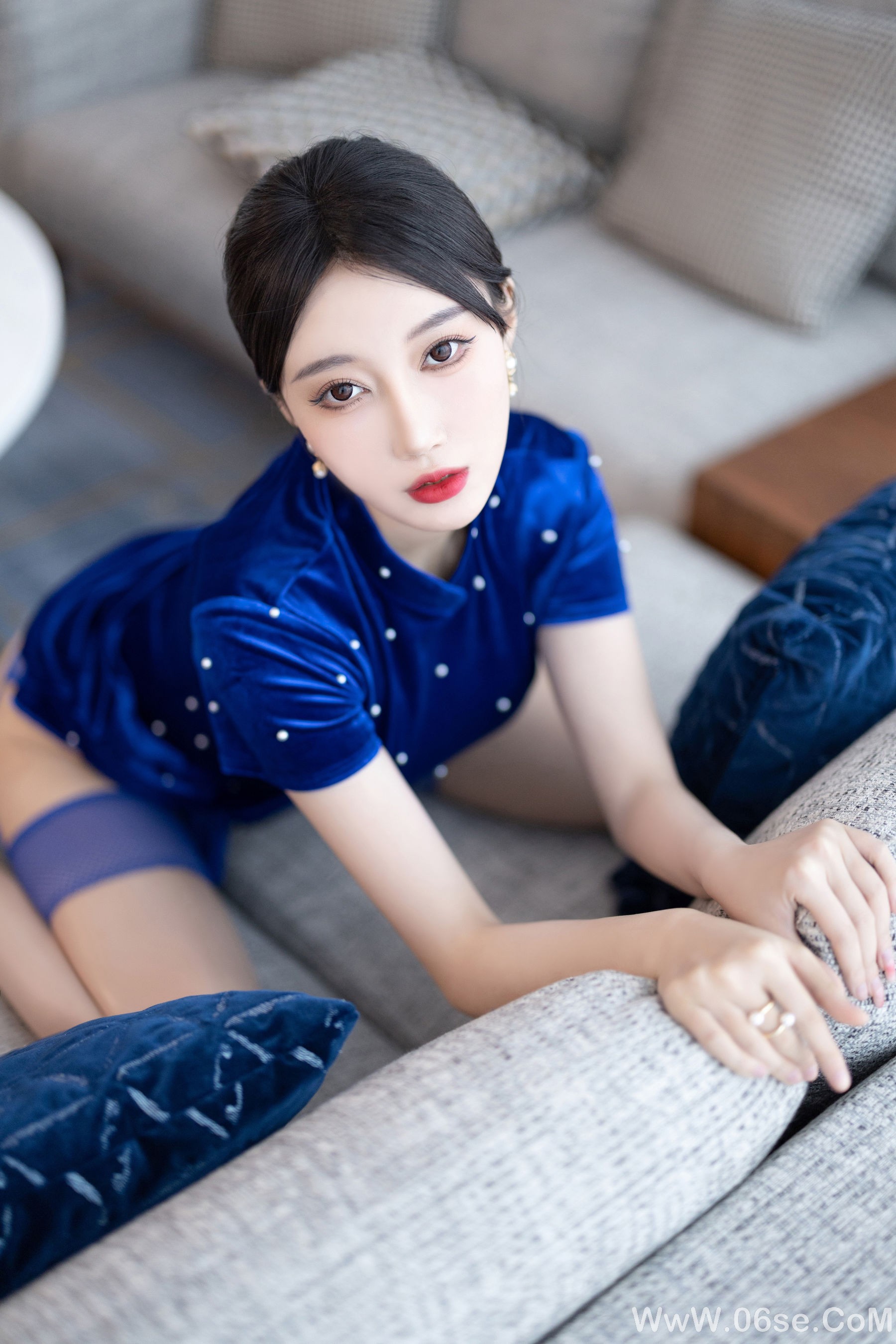 图片[34]-玥儿玥 – 蓝色短裙 [91P]-六色网