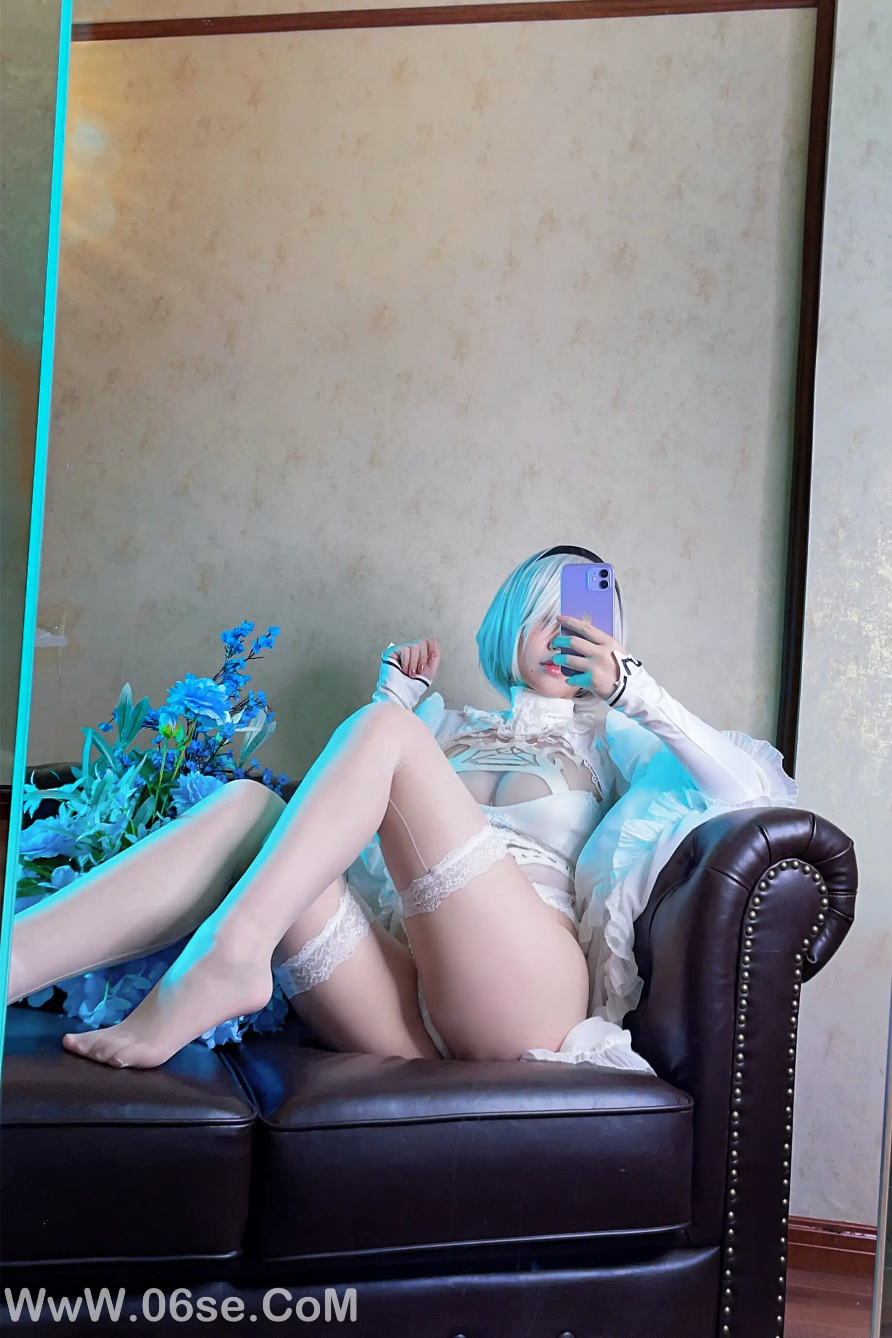 图片[48]-半半子 – 2B ヨルハ二号B型 白いドレス-六色网
