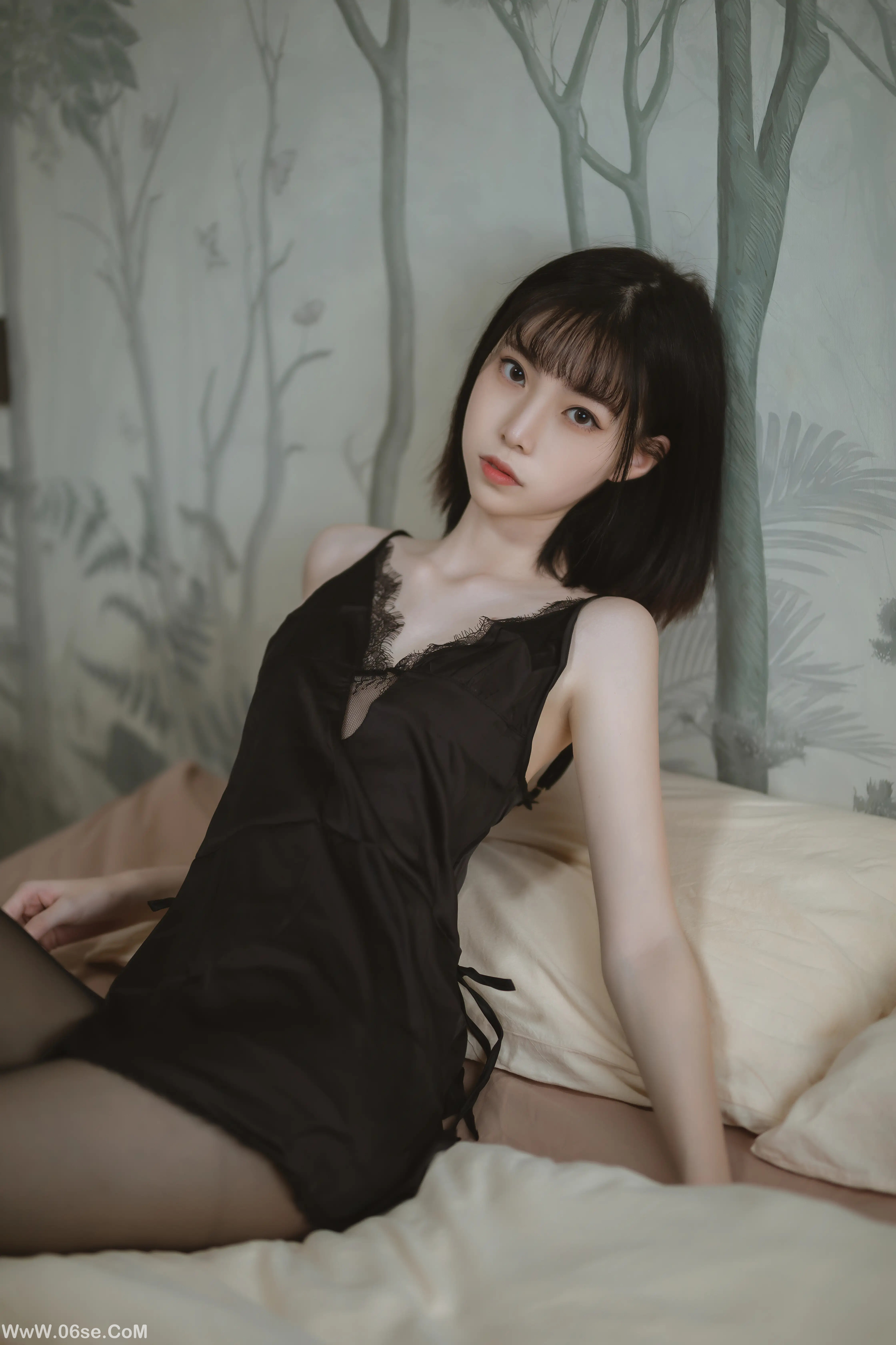 图片[37]-许岚LAN 黑色蕾丝睡衣-六色网