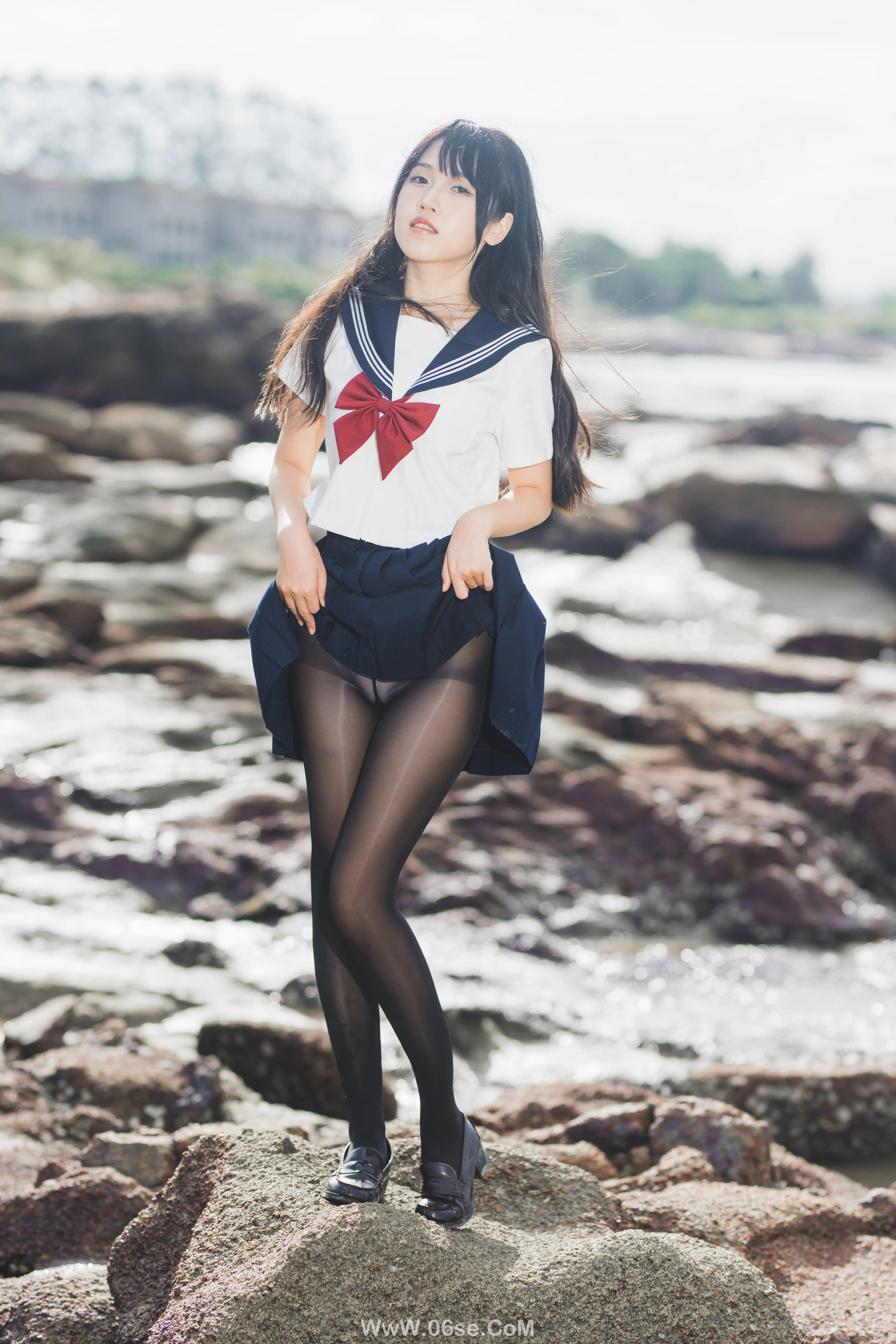 图片[42]-不呆猫 – 水手服百合黑丝 (&三無人型)-六色网