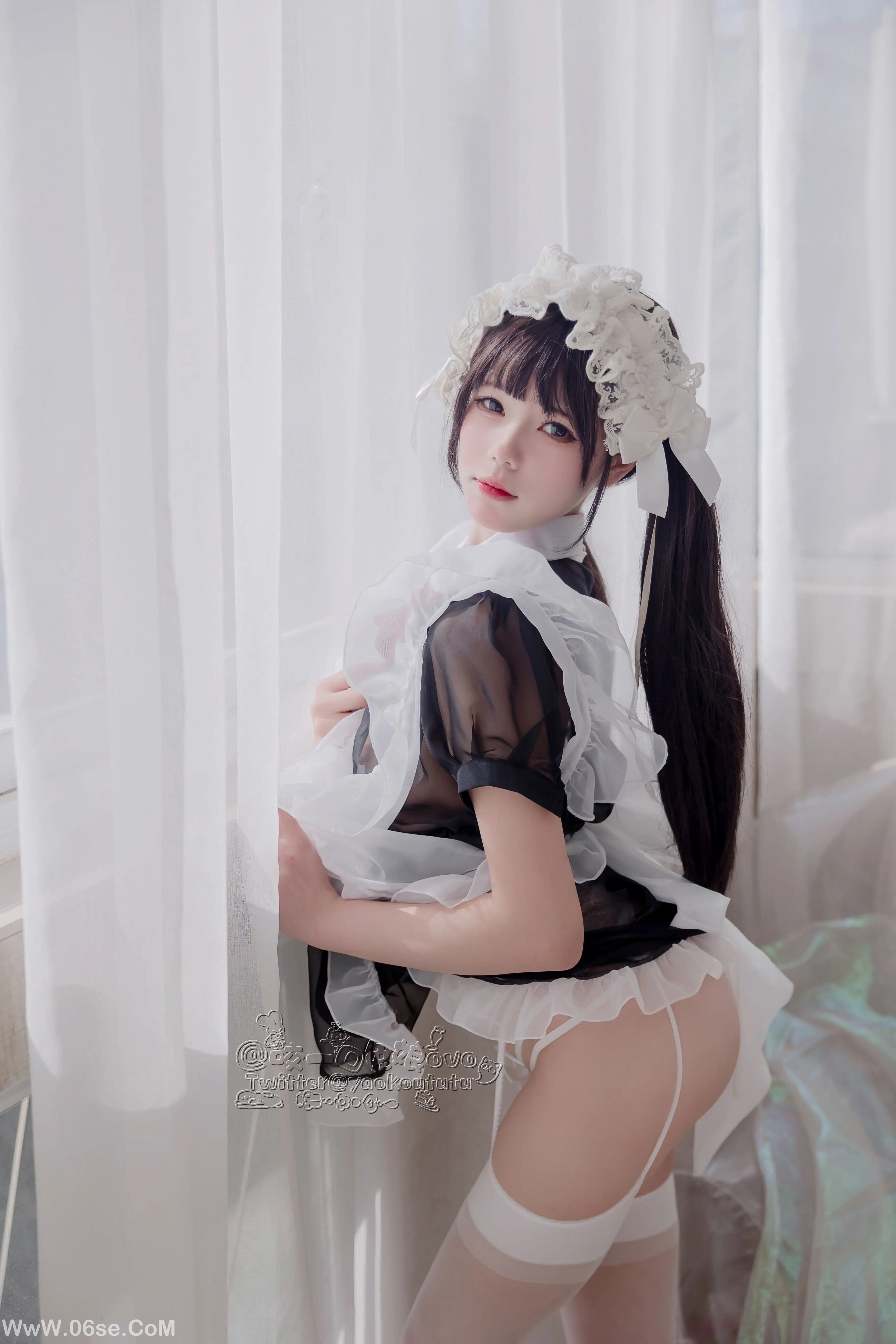 图片[10]-咬一口兔娘 黑白女仆-六色网