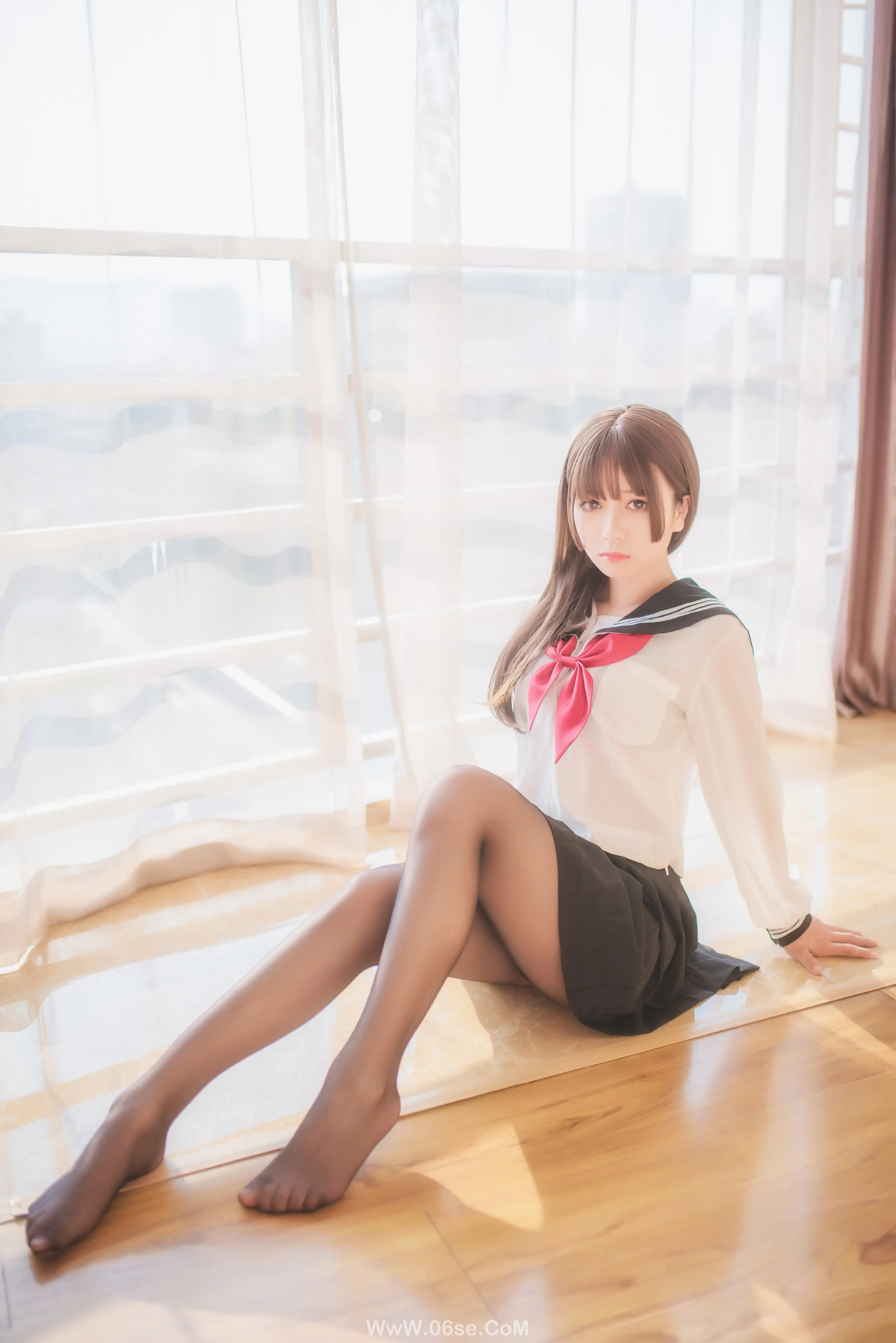 图片[9]-白金Saki – 黑丝水手服-六色网