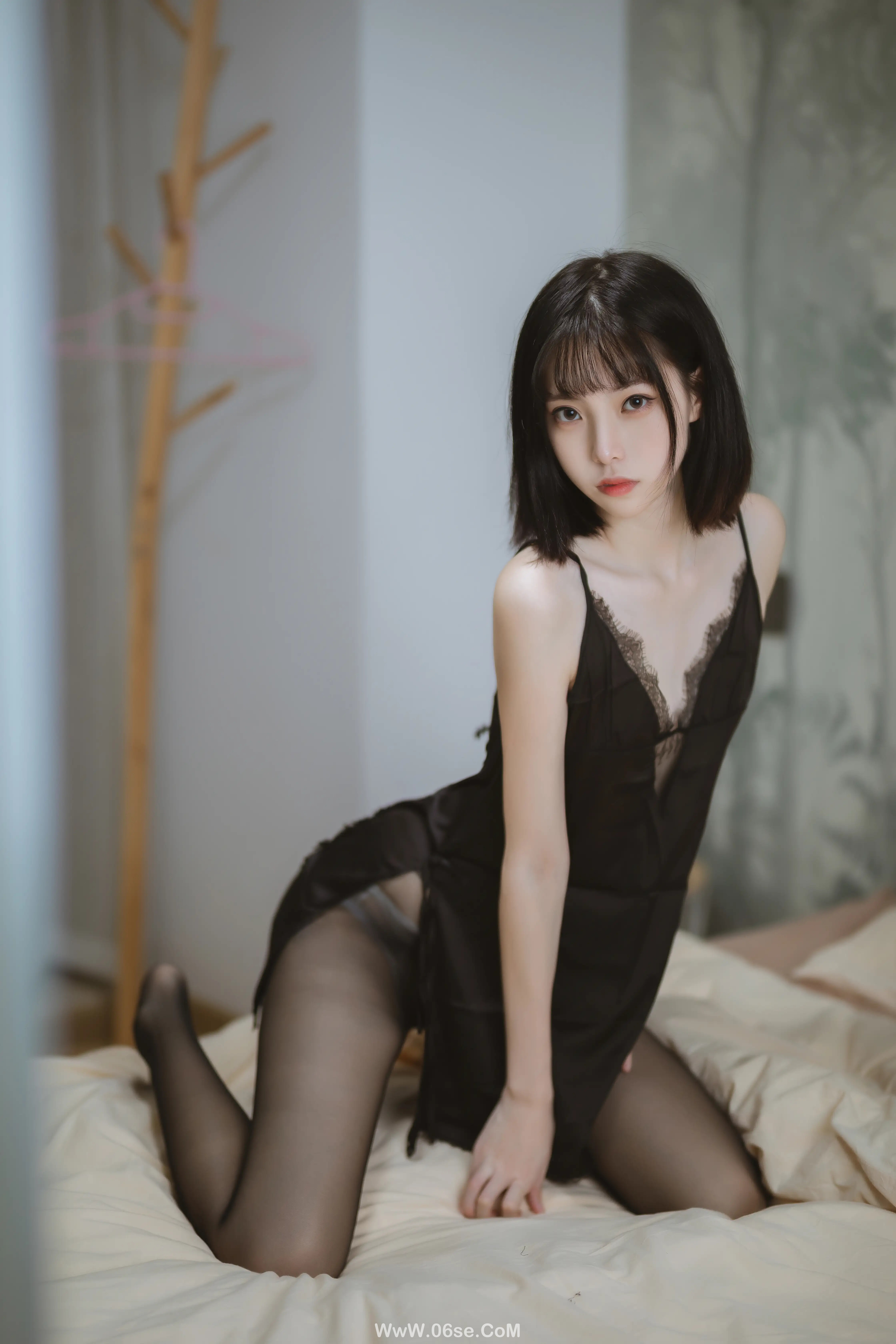 图片[11]-许岚LAN 黑色蕾丝睡衣-六色网