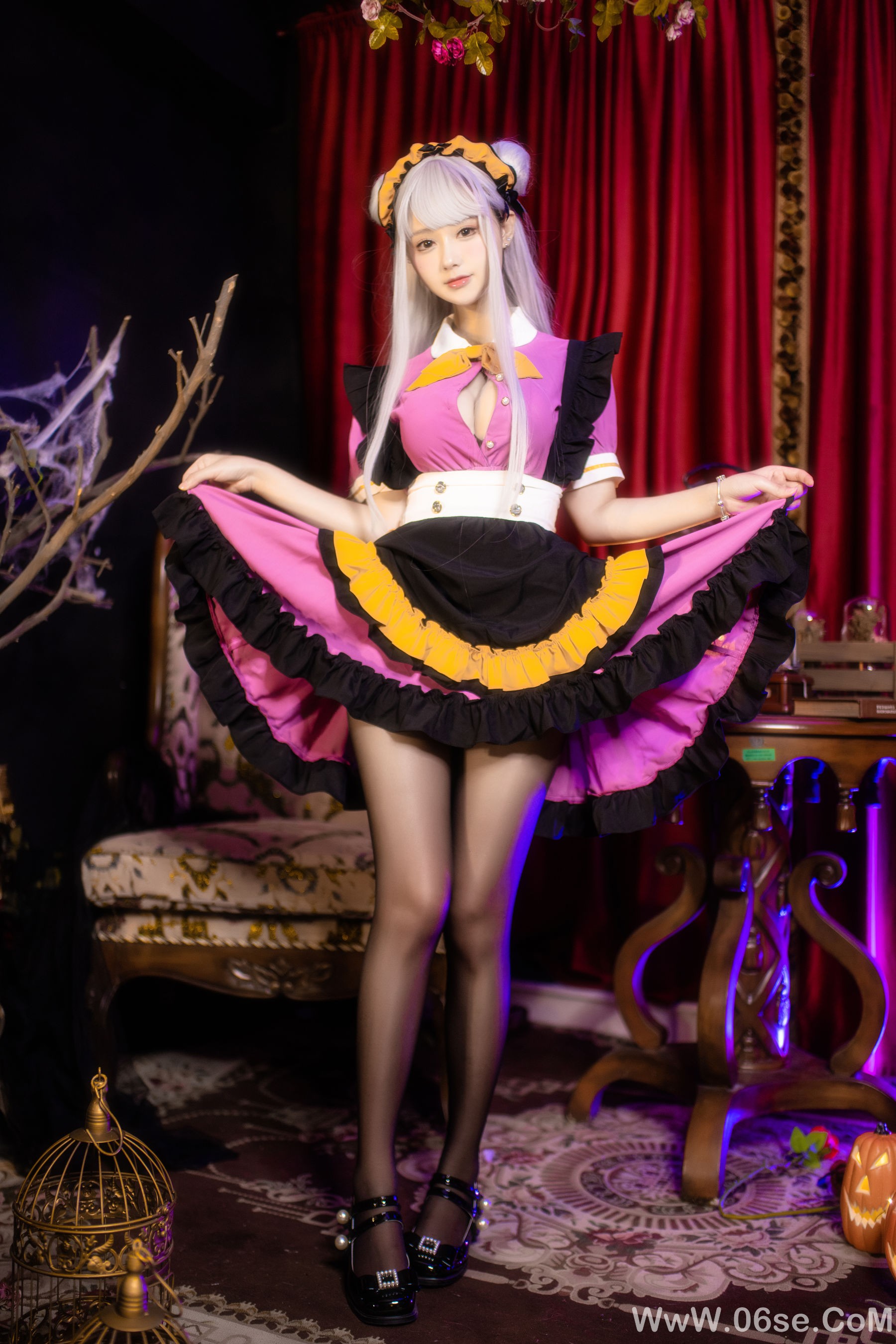 图片[21]-羽生三未 图集 – 万圣黑丝女仆 [37P]-六色网