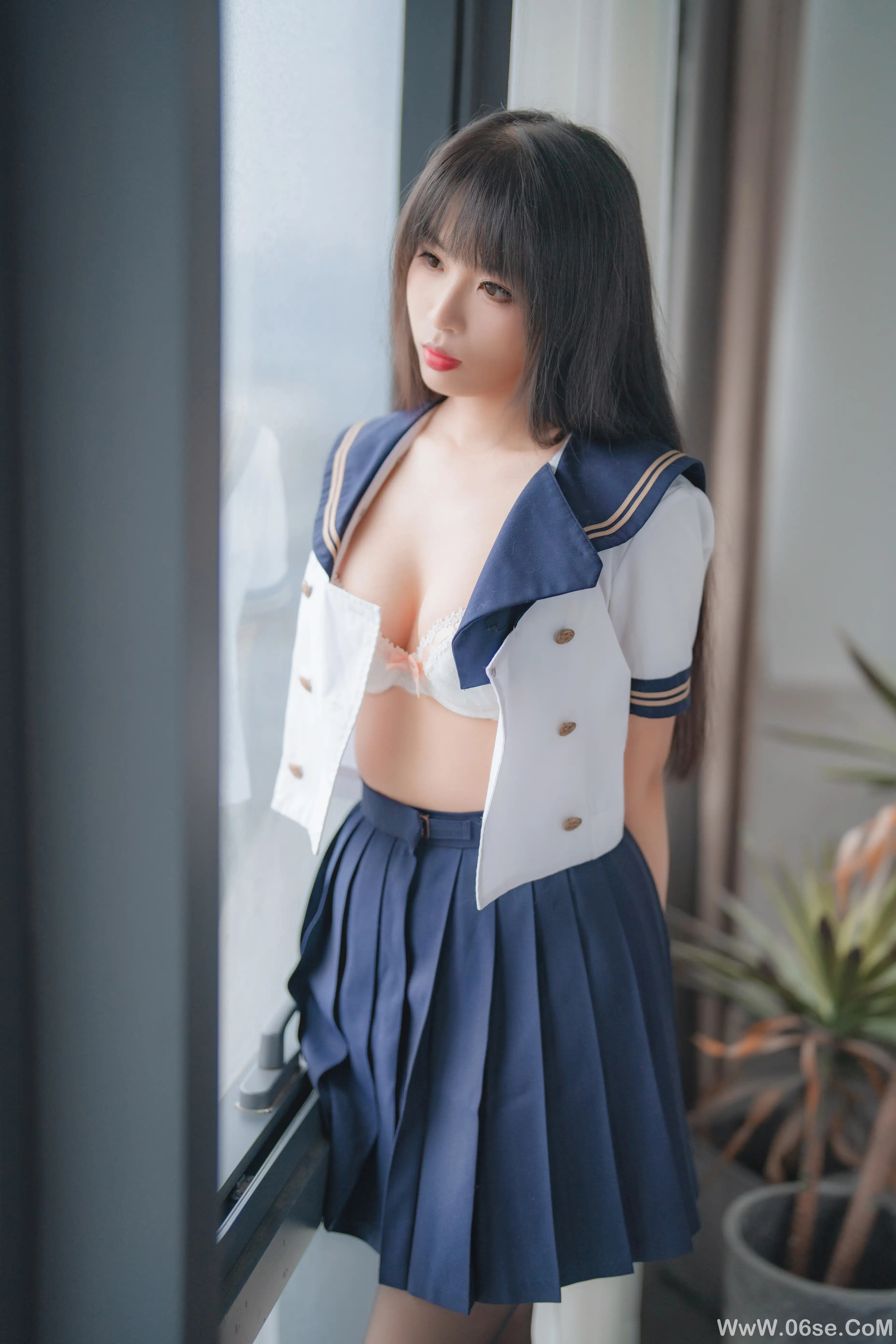 图片[32]-轩萧学姐 5月舰长 黑丝jk-六色网