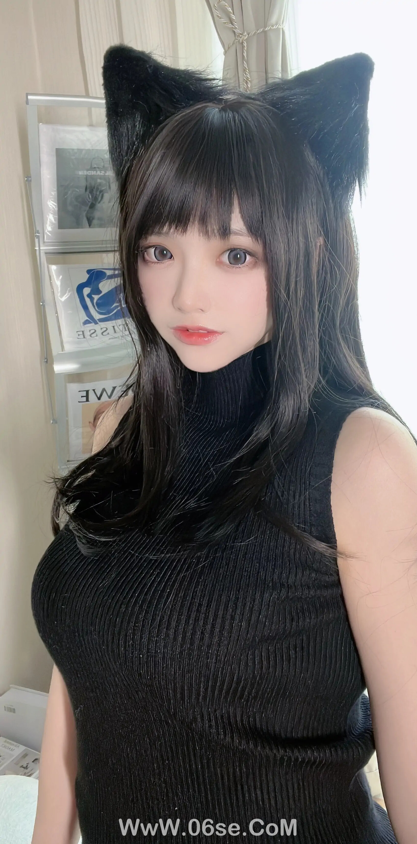 图片[61]-疯猫ss 黑毛衣少女-六色网