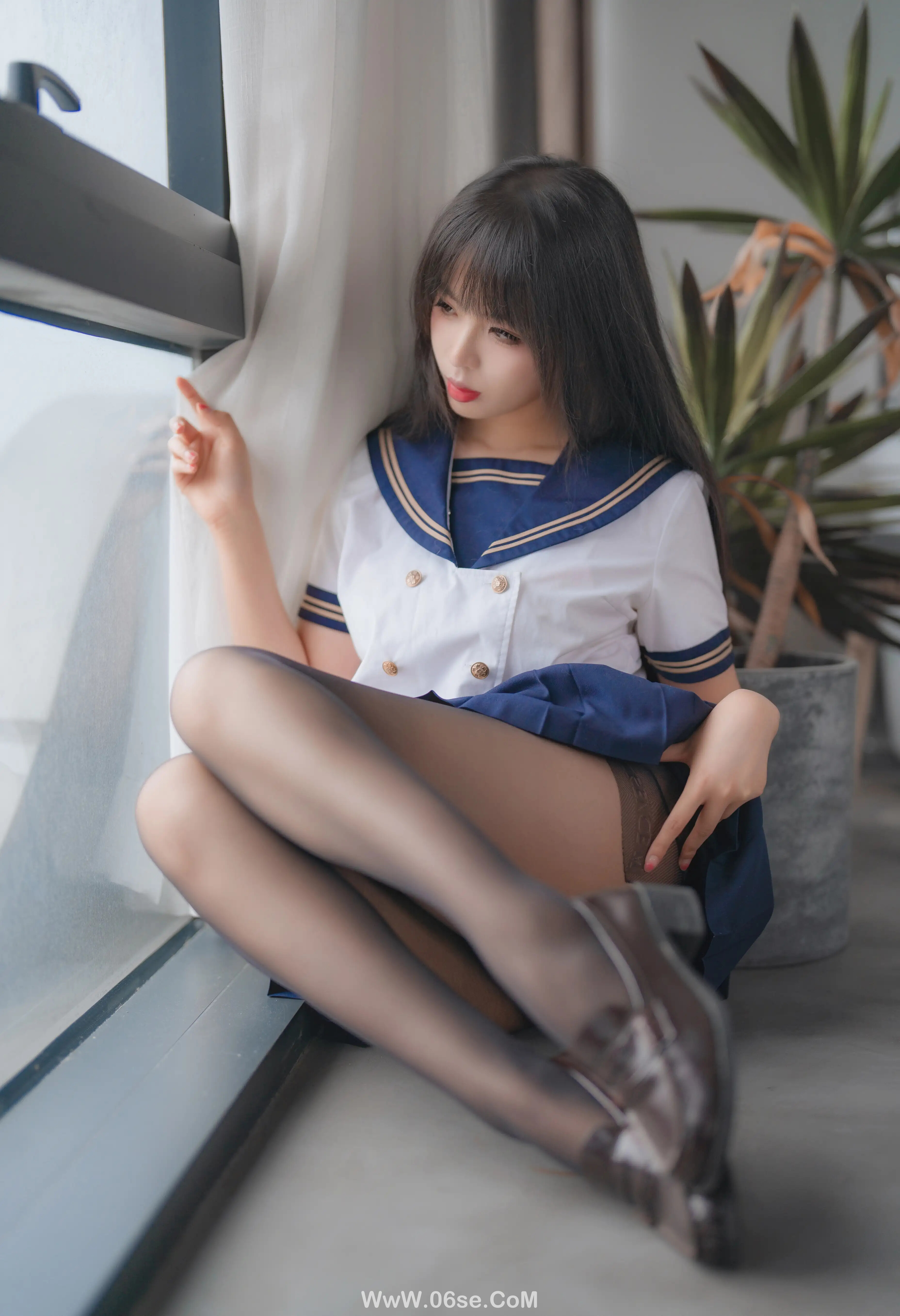 图片[23]-轩萧学姐 – 5月舰长 黑丝jk-六色网
