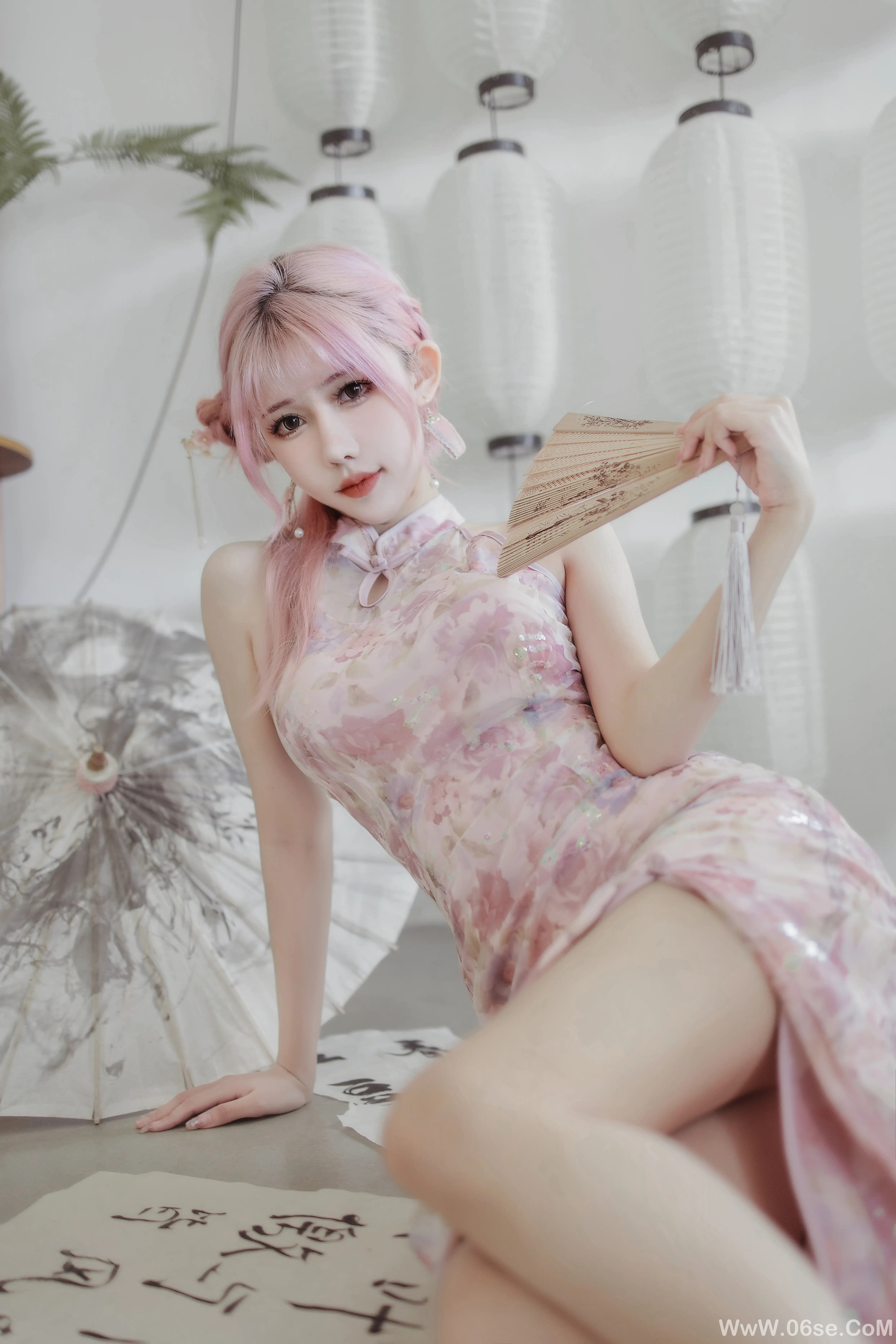 图片[14]-仙女月 粉色旗袍-六色网
