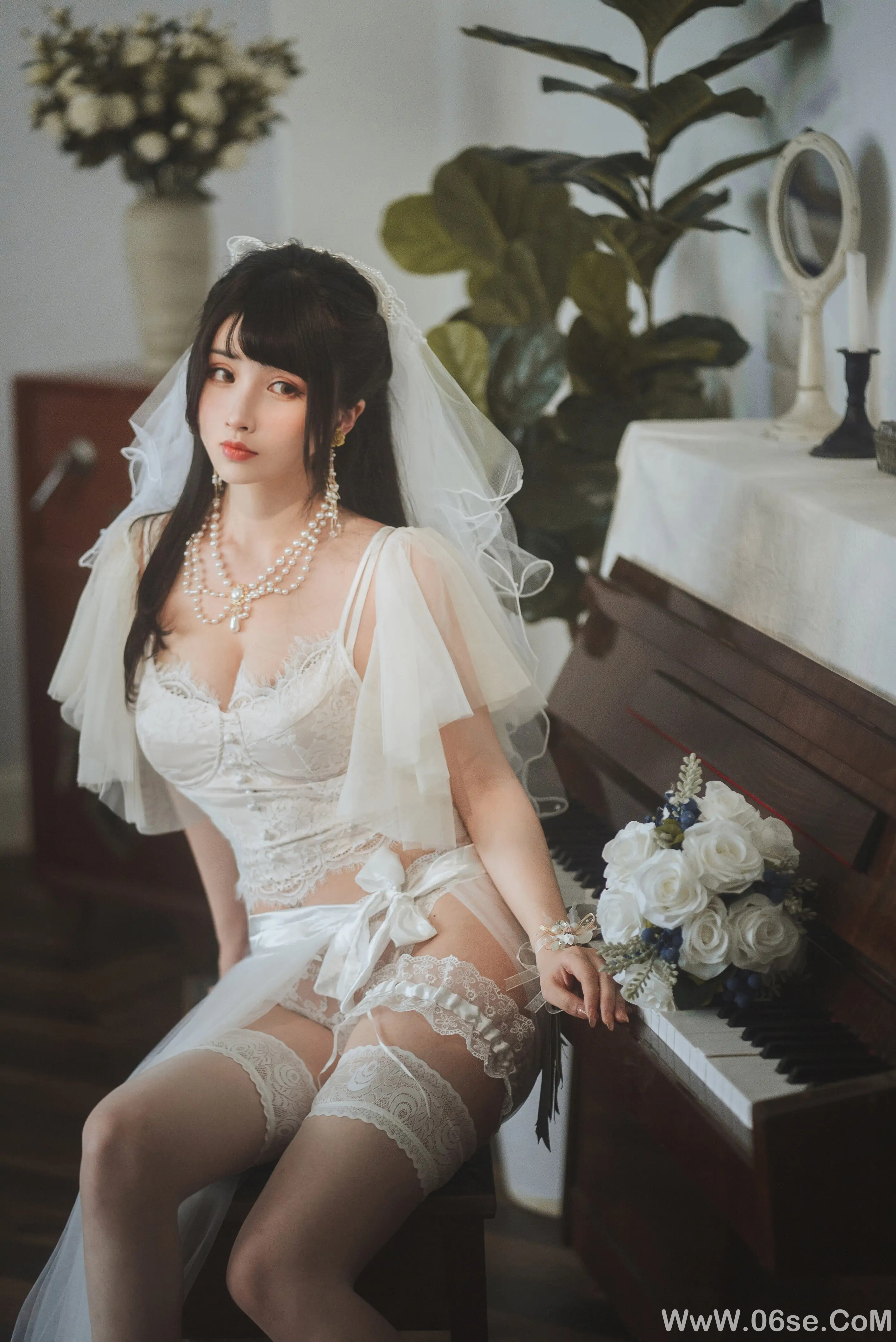 图片[3]-肉扣热热子(rioko凉凉子) 透明婚纱-六色网