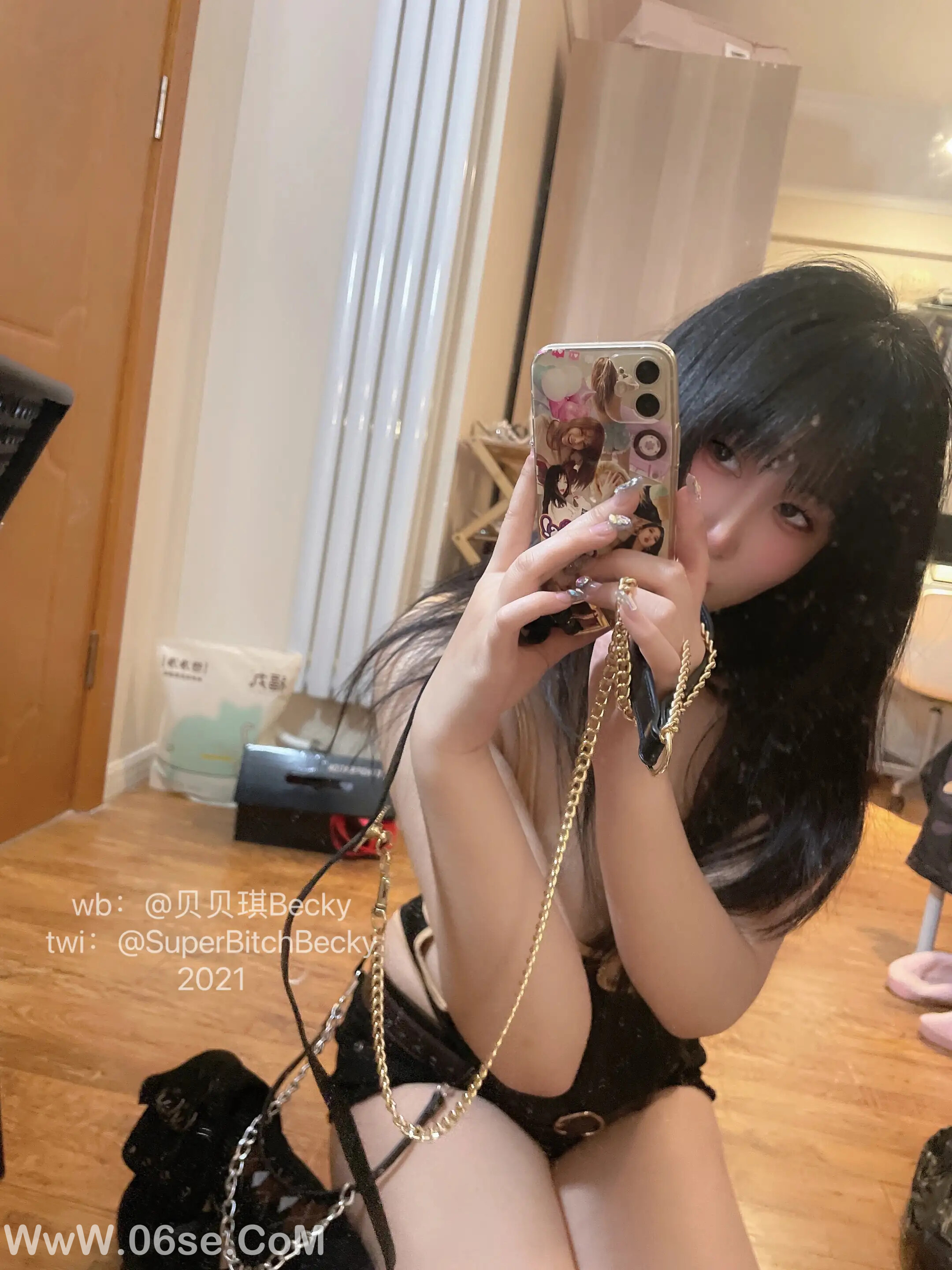 图片[42]-贝贝琪Becky – 对镜黑发辣妹-六色网