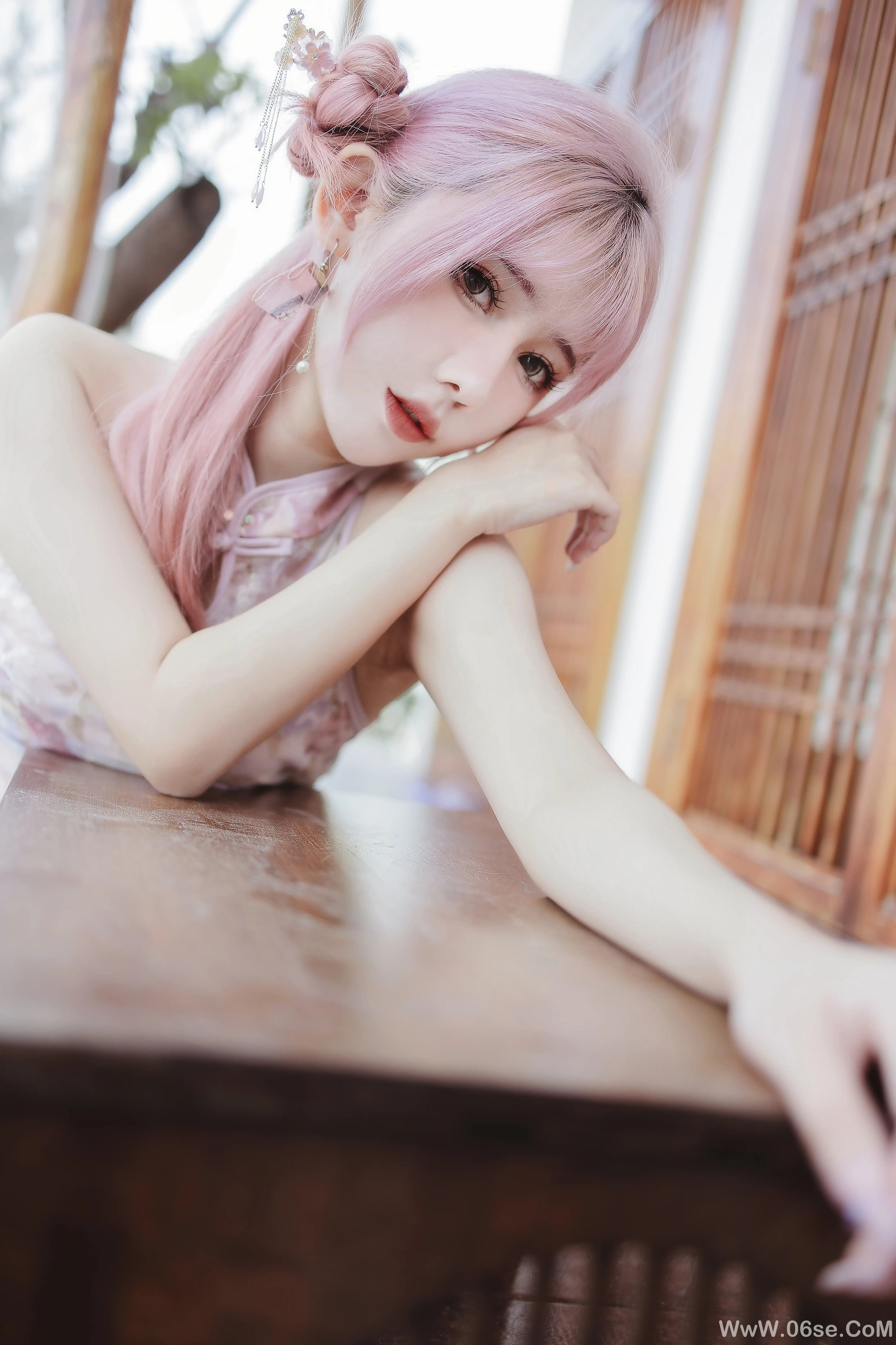 图片[10]-仙女月 粉色旗袍-六色网