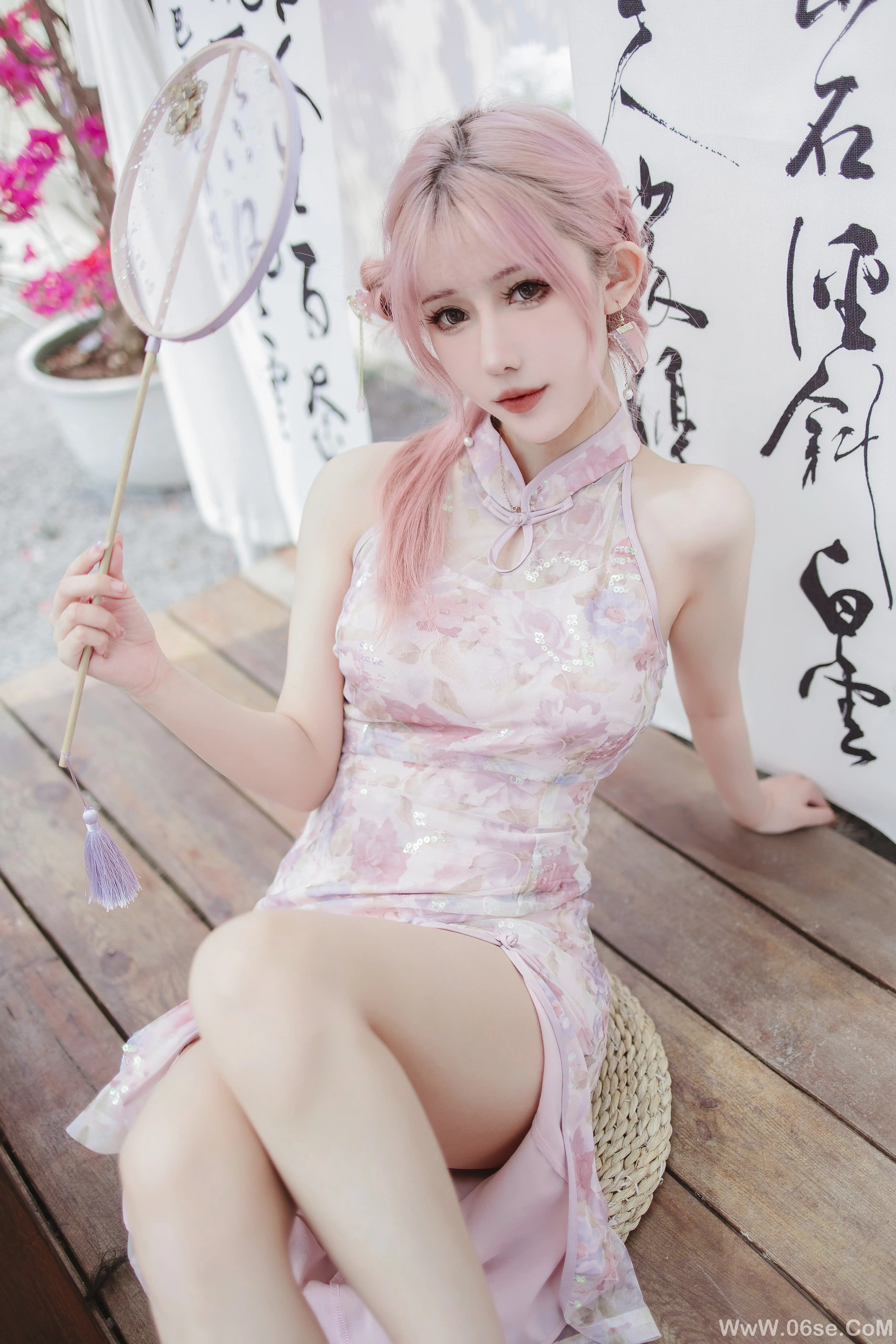 图片[18]-仙女月 粉色旗袍-六色网