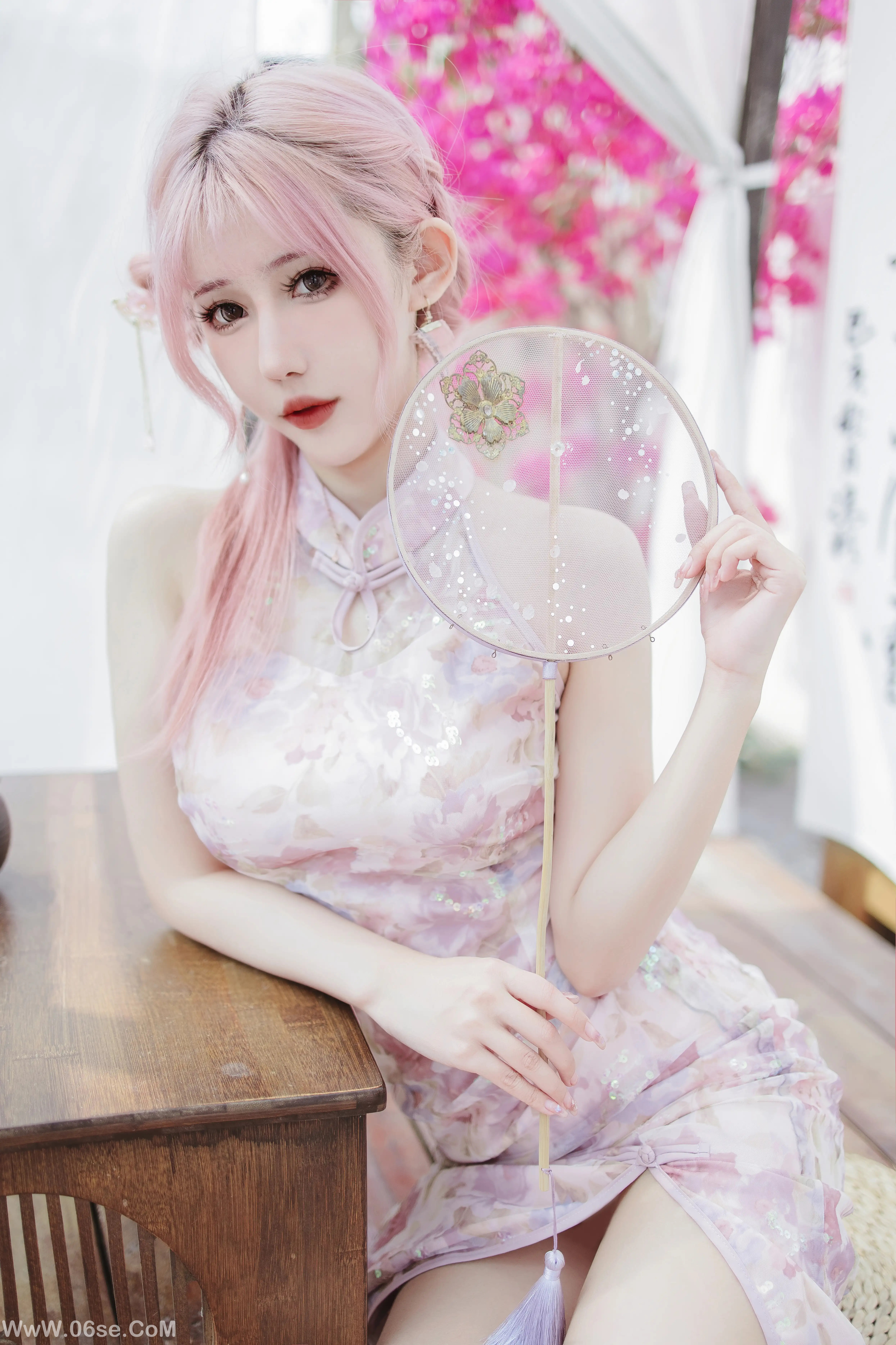 图片[20]-仙女月 粉色旗袍-六色网