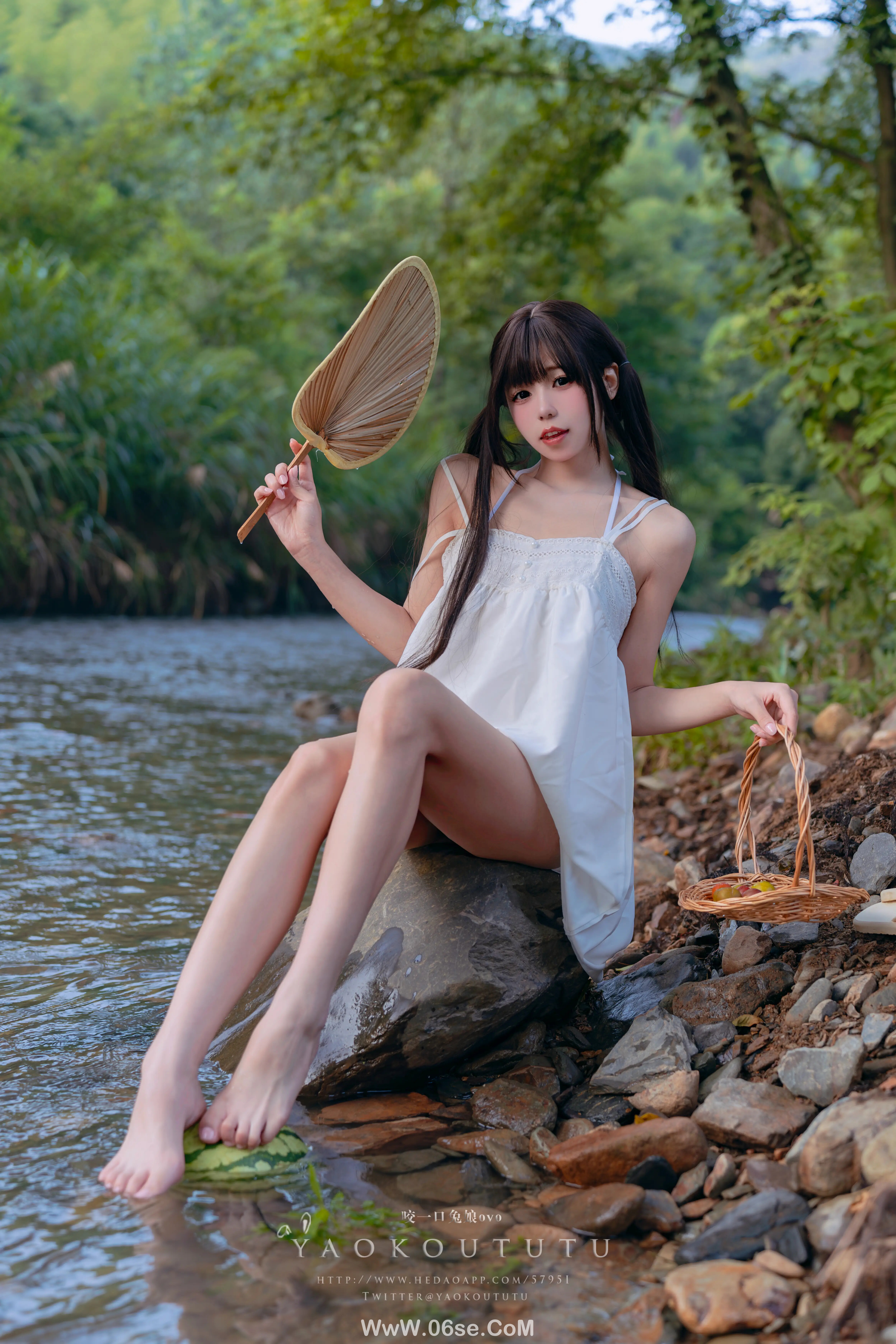 图片[20]-咬一口兔娘 溯溪之夏-六色网