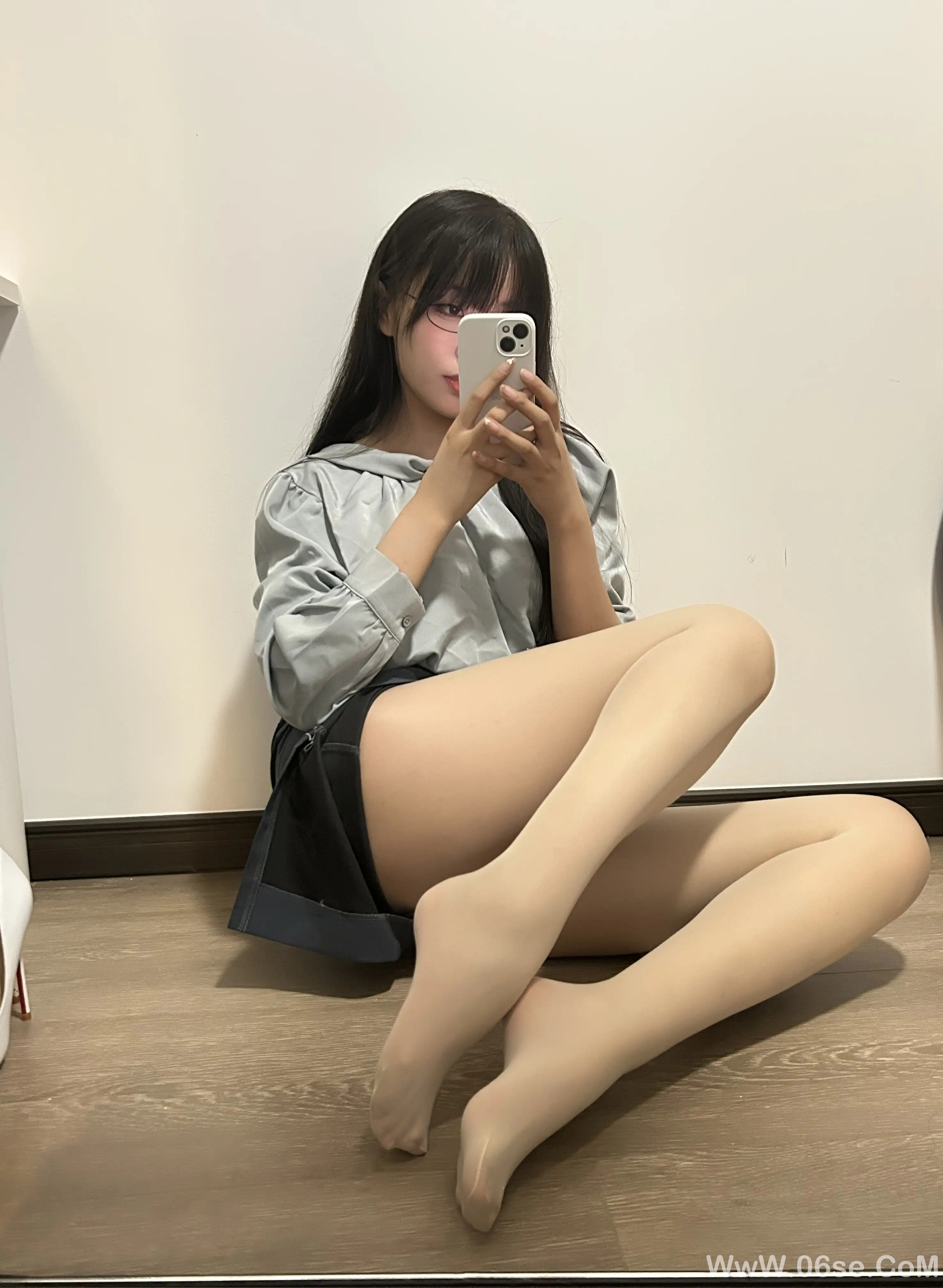 图片[11]-轩萧学姐 – 蓝裙ol-六色网
