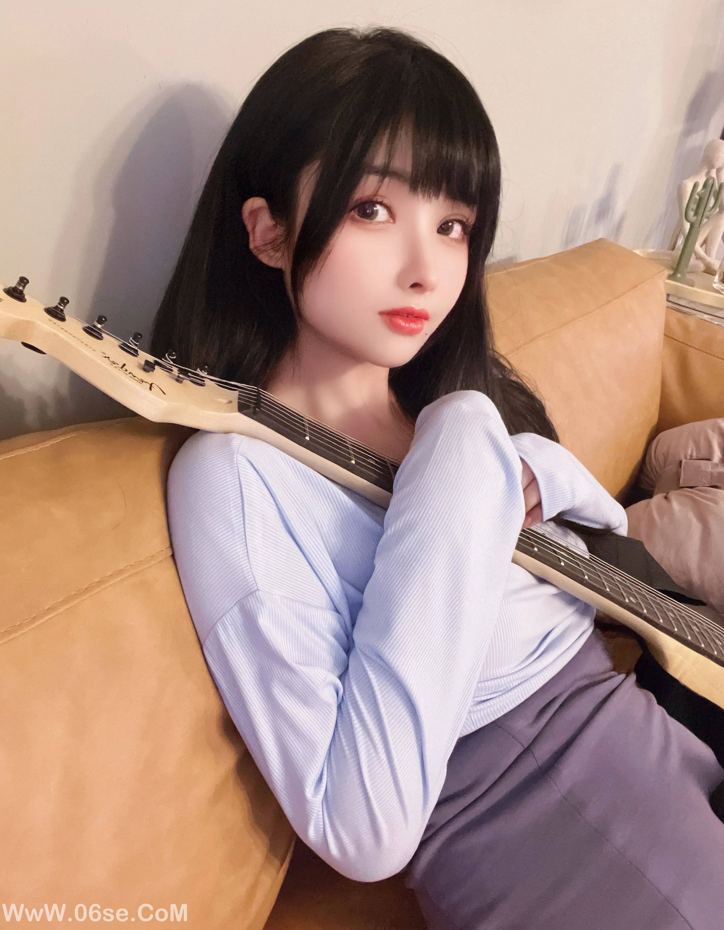 图片[42]-肉扣热热子(rioko凉凉子) 吉他妹妹系带裙-六色网