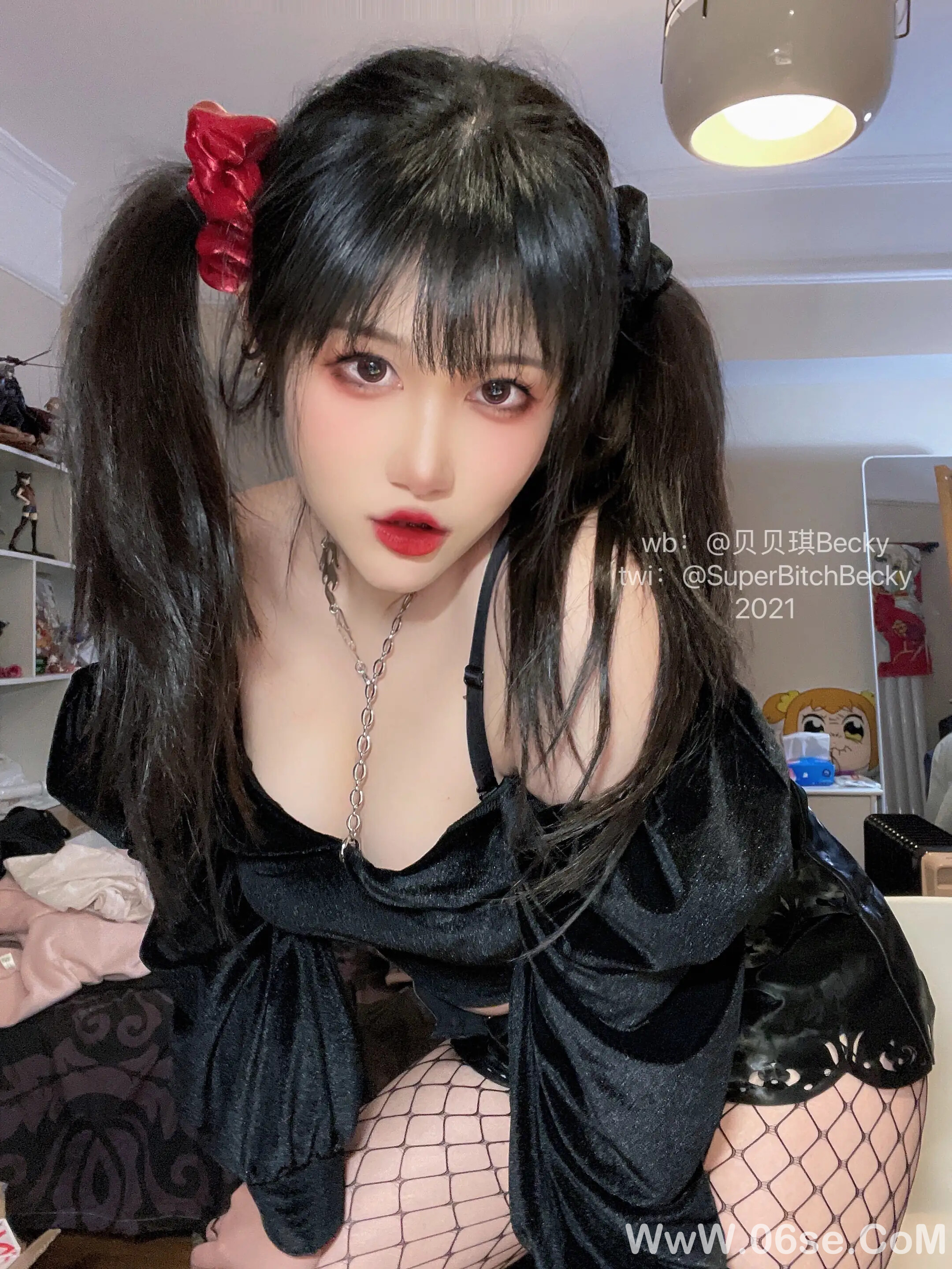 图片[33]-贝贝琪Becky – 对镜黑发辣妹-六色网