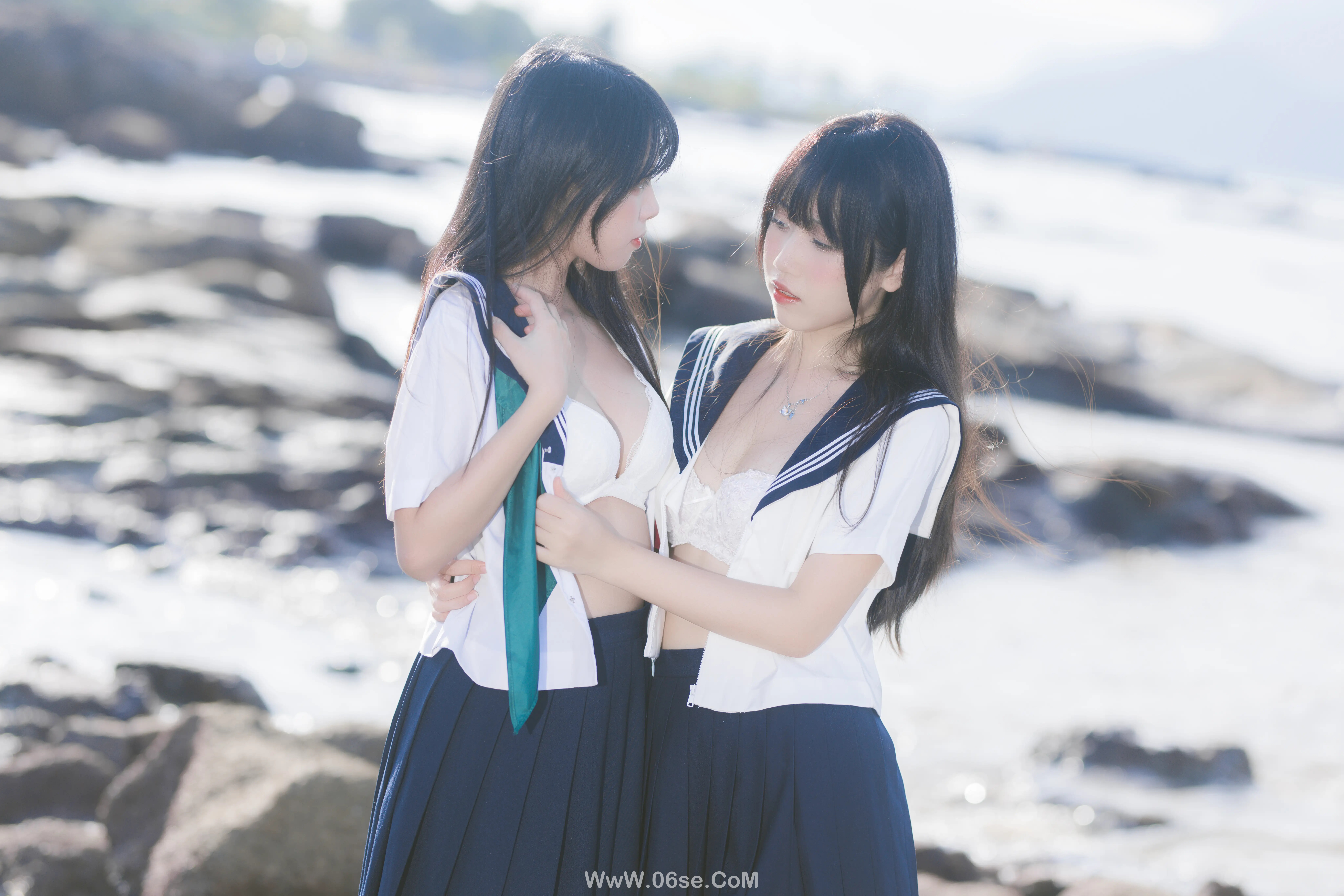 图片[17]-不呆猫 – 水手服百合黑丝 (&三無人型)-六色网