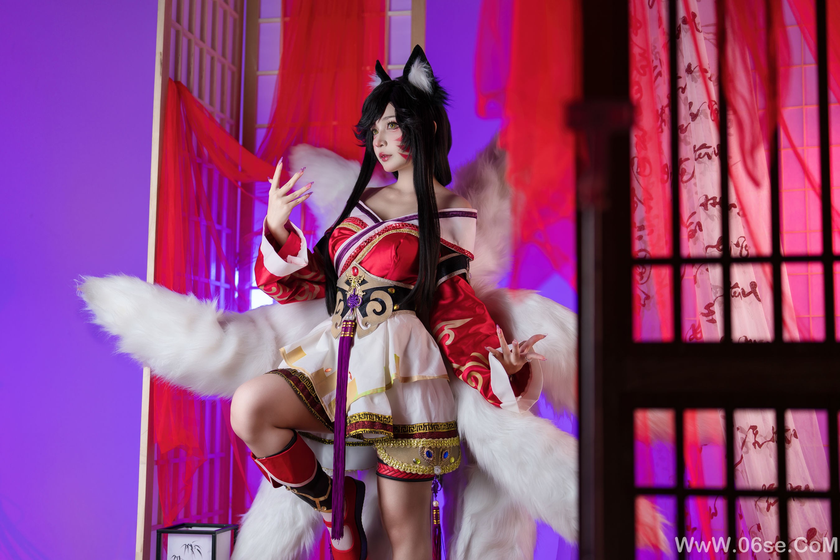图片[4]-Umeko J – cosplay Ahri League of Legends [85P]-六色网