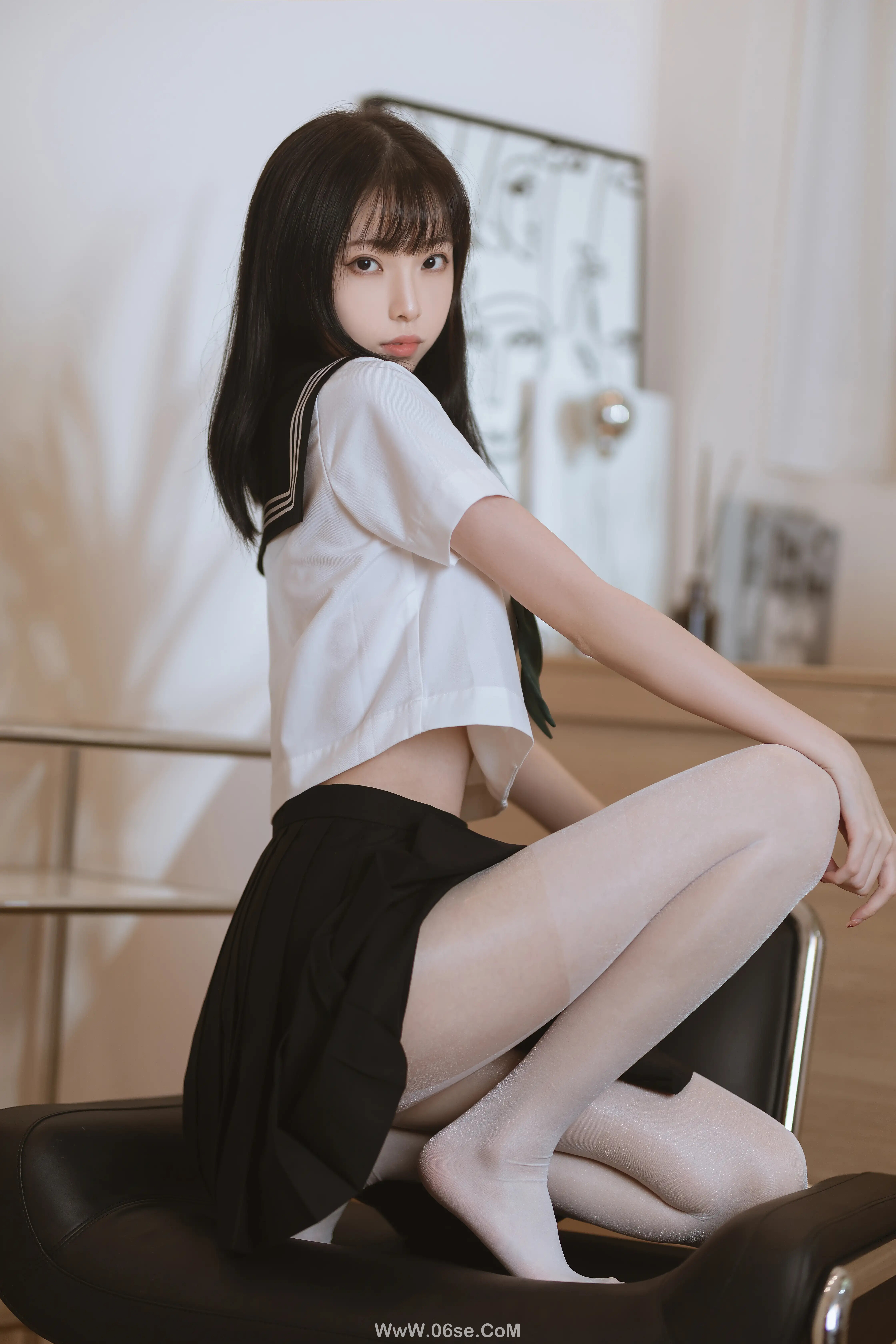 图片[9]-许岚LAN 白丝水手服-六色网