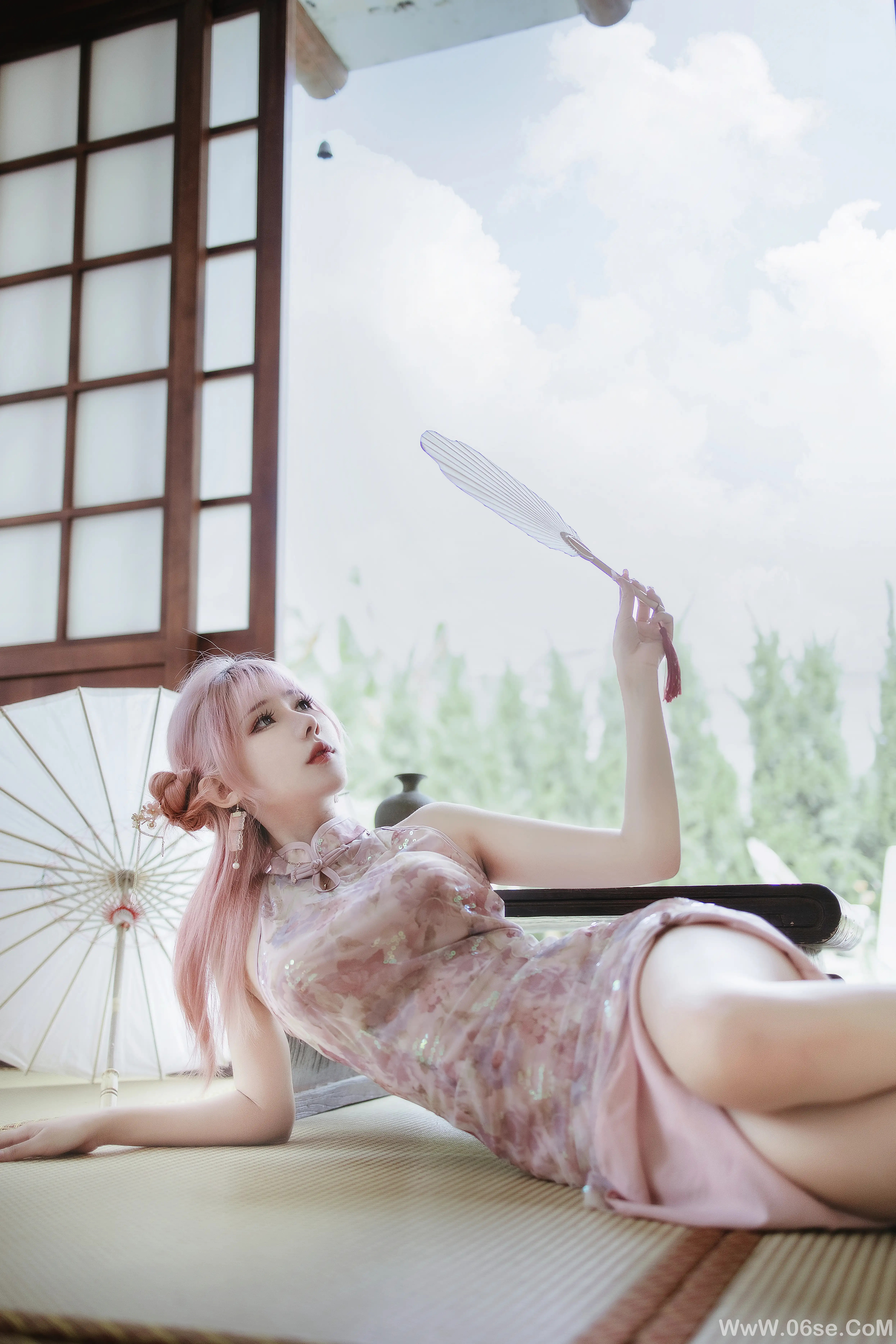 图片[5]-仙女月 粉色旗袍-六色网