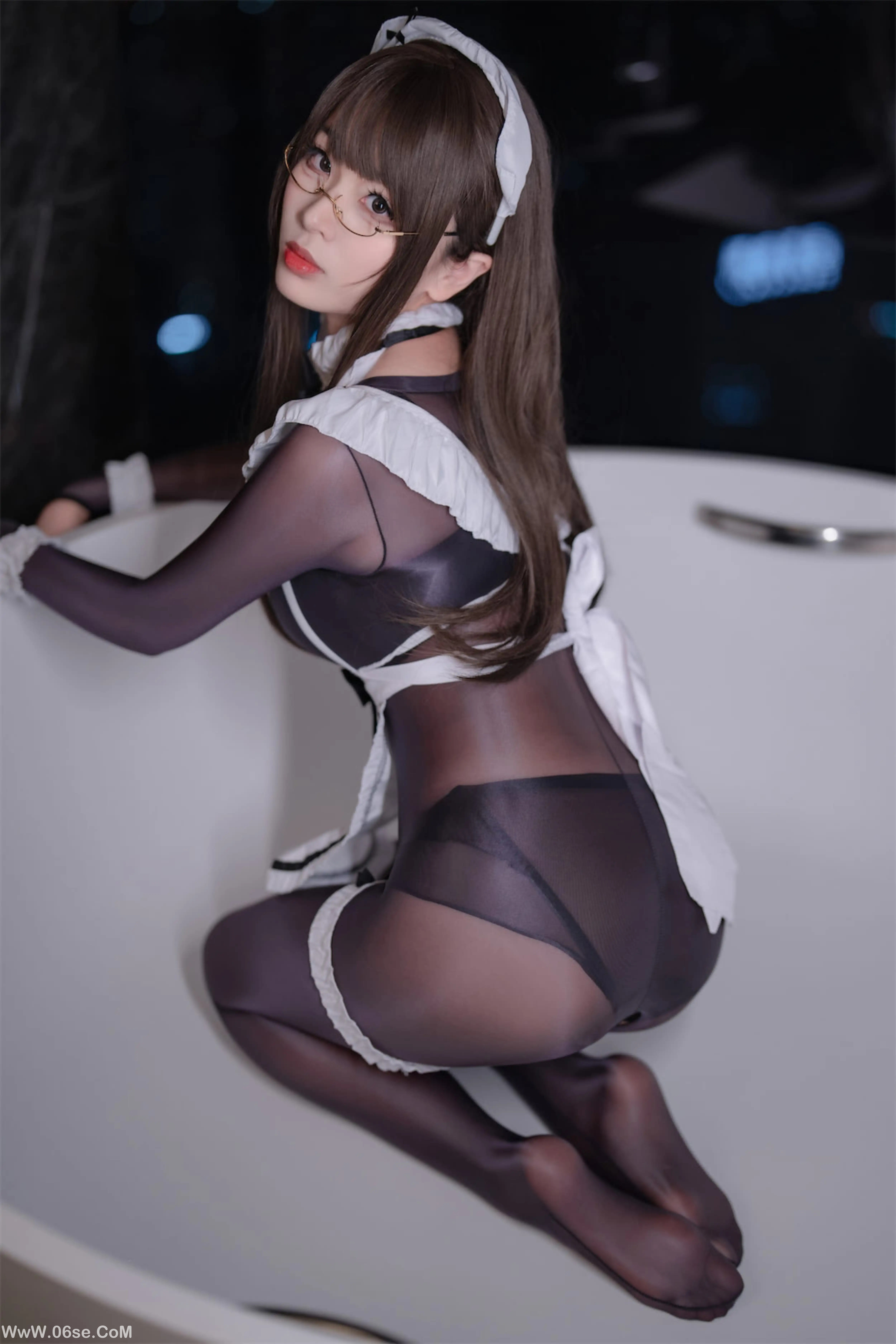图片[32]-轩萧学姐 – 连体丝女仆-六色网