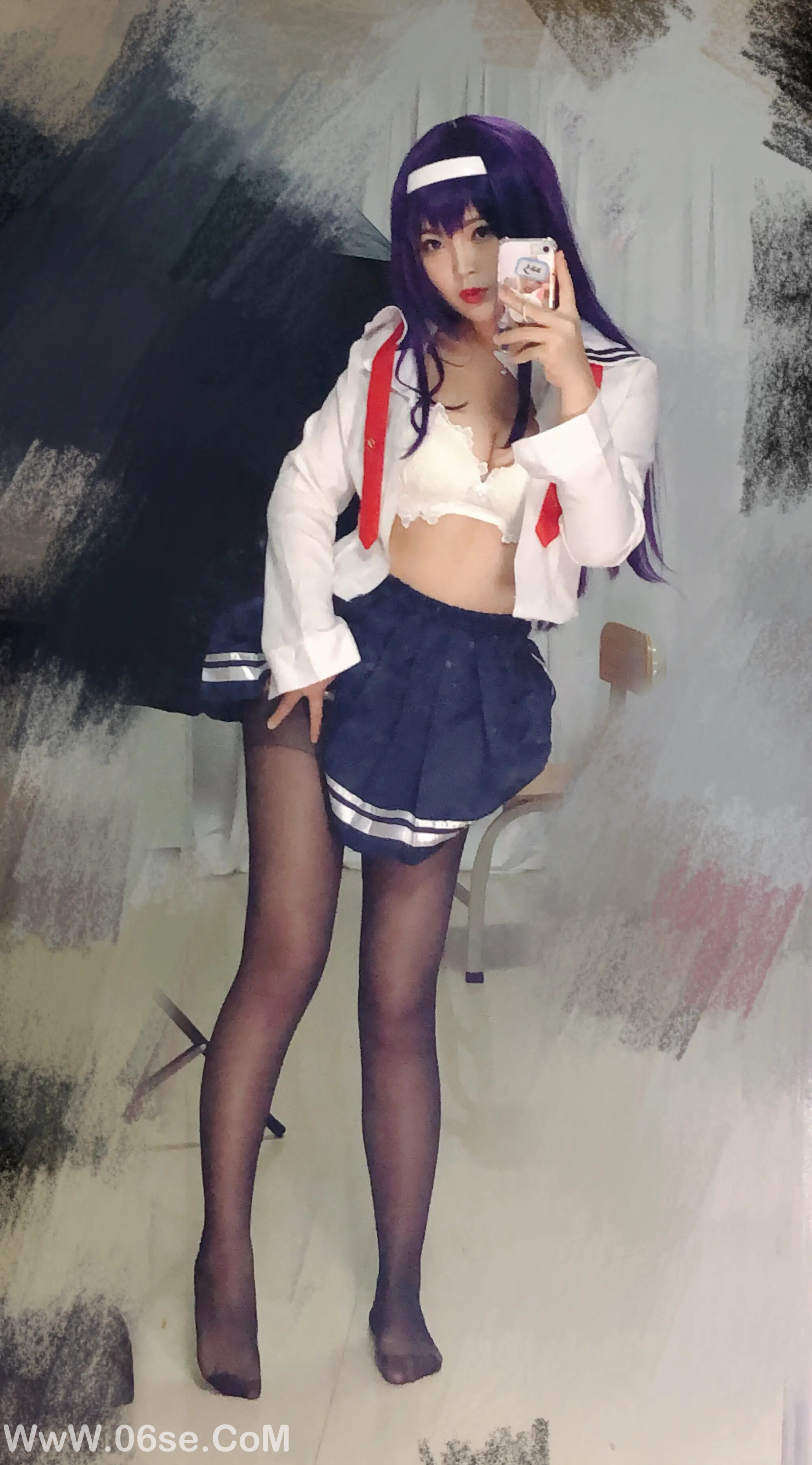 图片[16]-白烨 学姐校服自拍-六色网