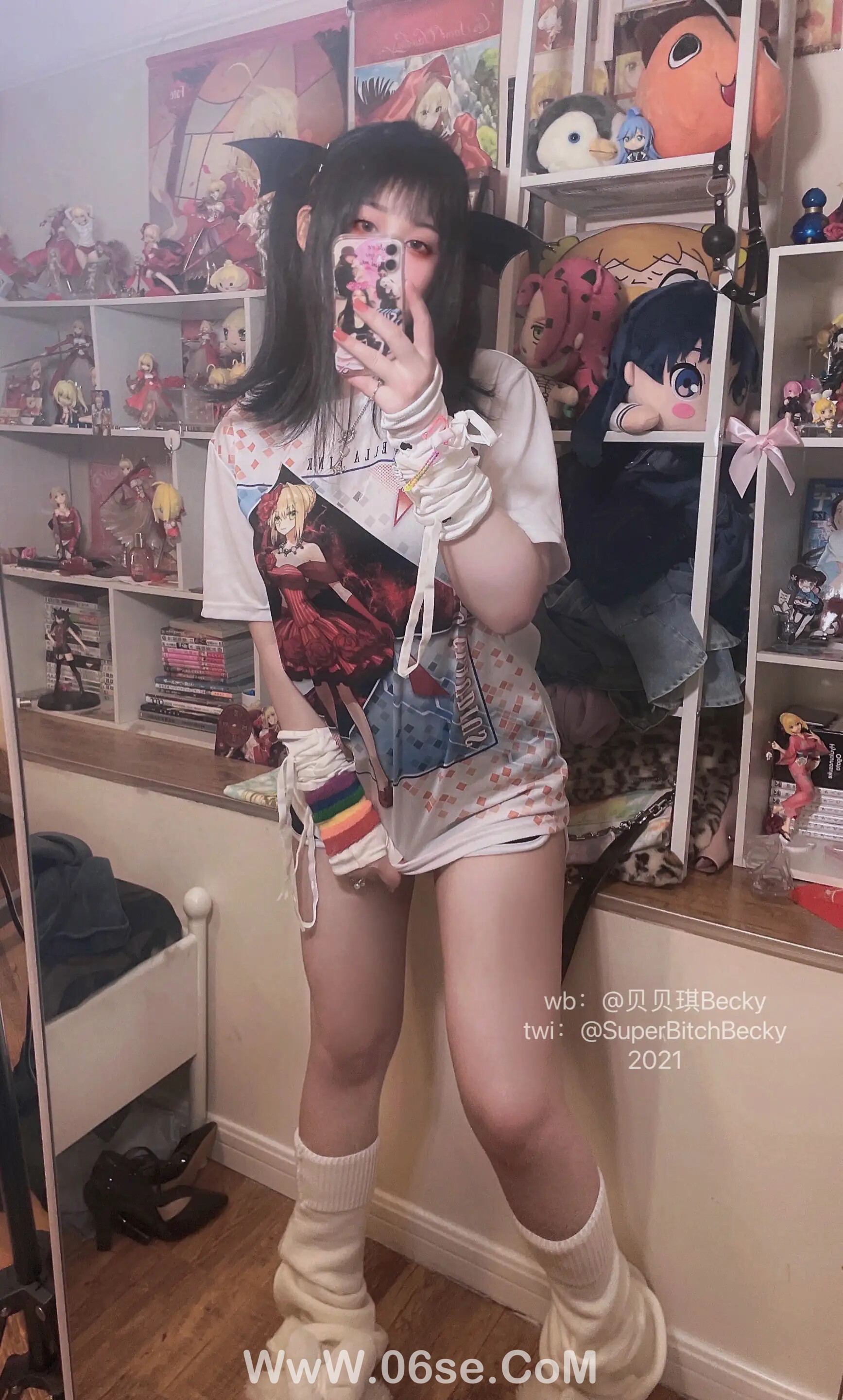 图片[17]-贝贝琪Becky – 对镜黑发辣妹-六色网