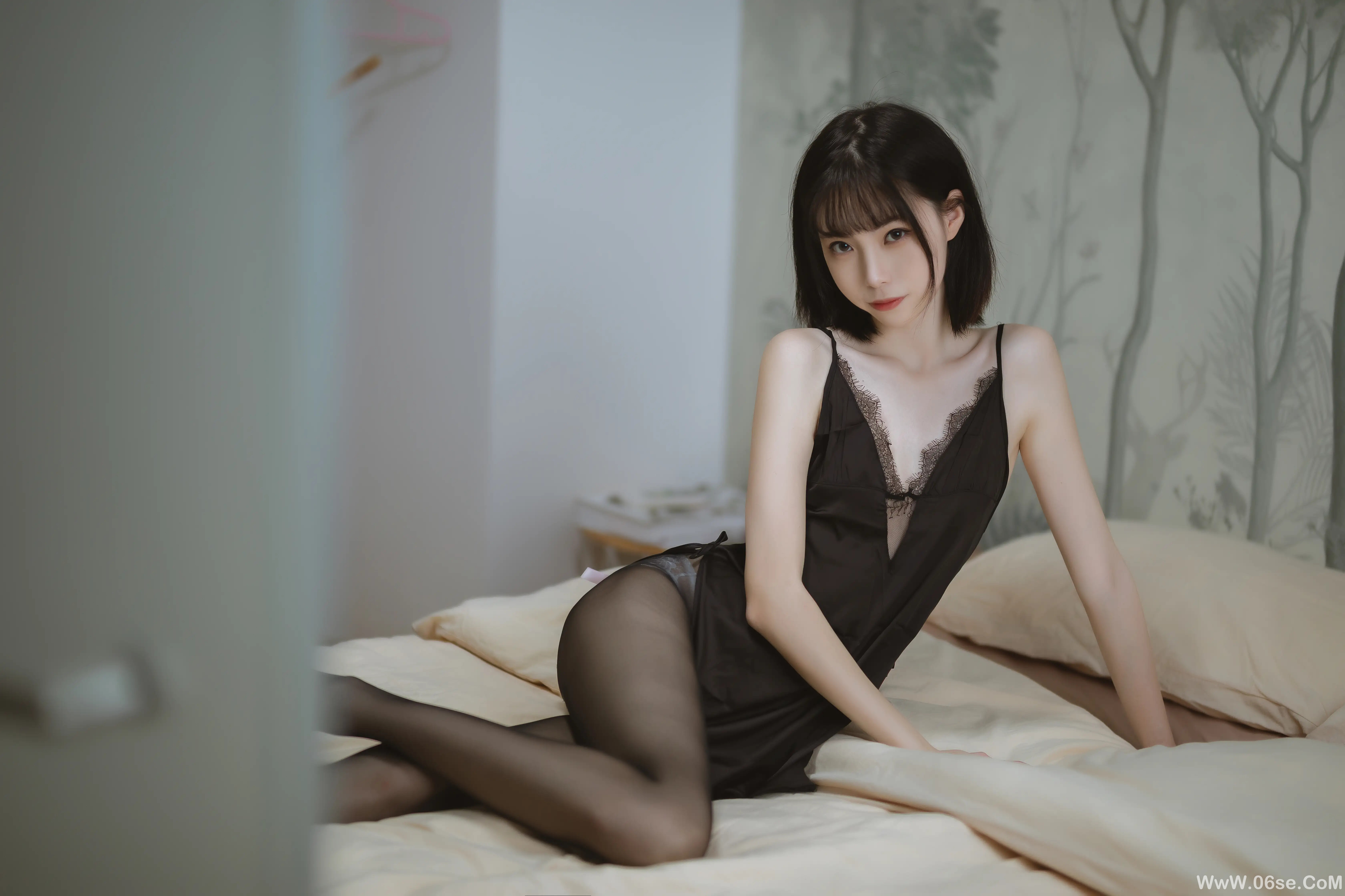 图片[34]-许岚LAN 黑色蕾丝睡衣-六色网