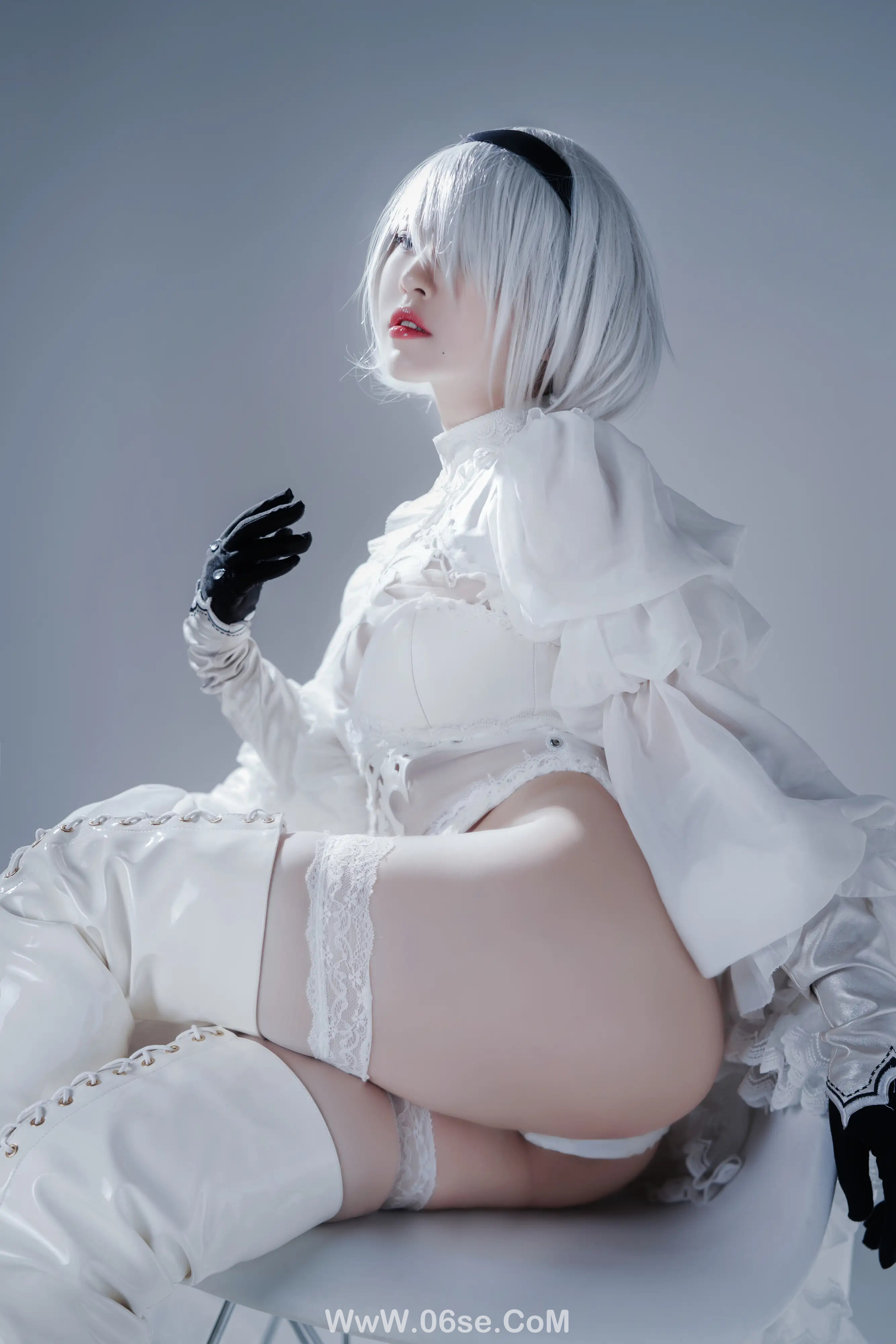 图片[27]-半半子 – 2B ヨルハ二号B型 白いドレス-六色网