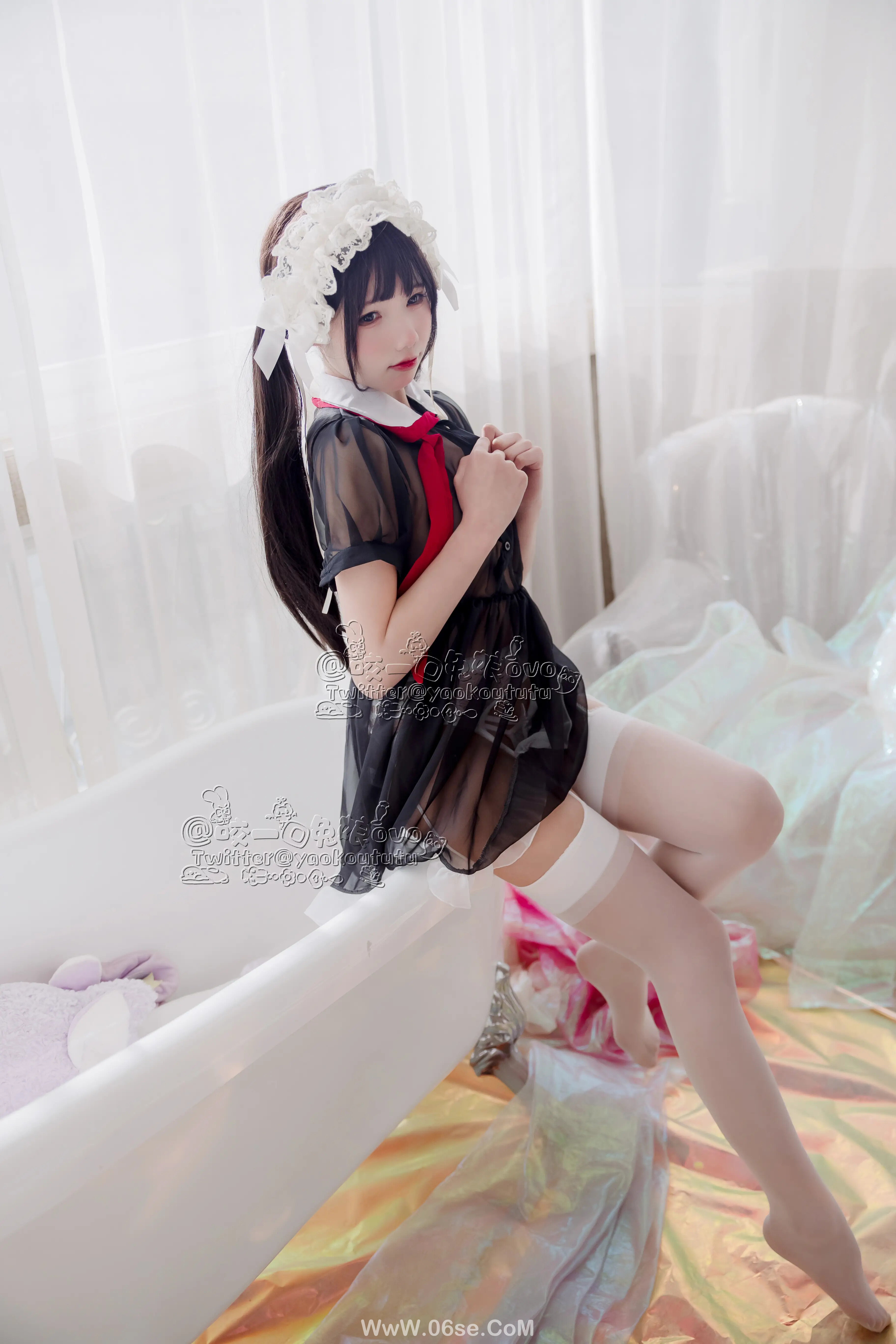 图片[33]-咬一口兔娘 黑白女仆-六色网
