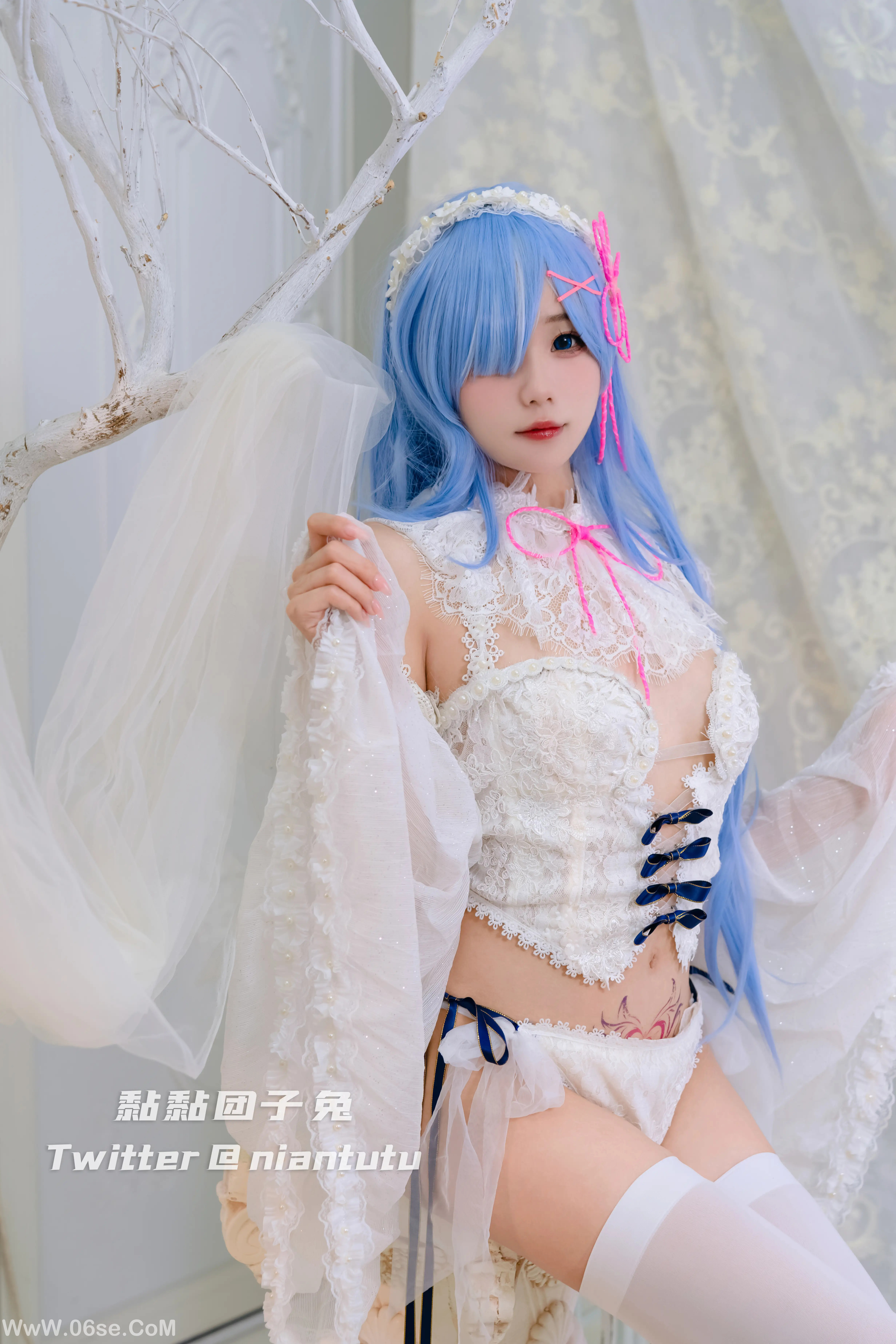 图片[16]-咬一口兔娘 t3特典-白丝长发蕾姆-六色网