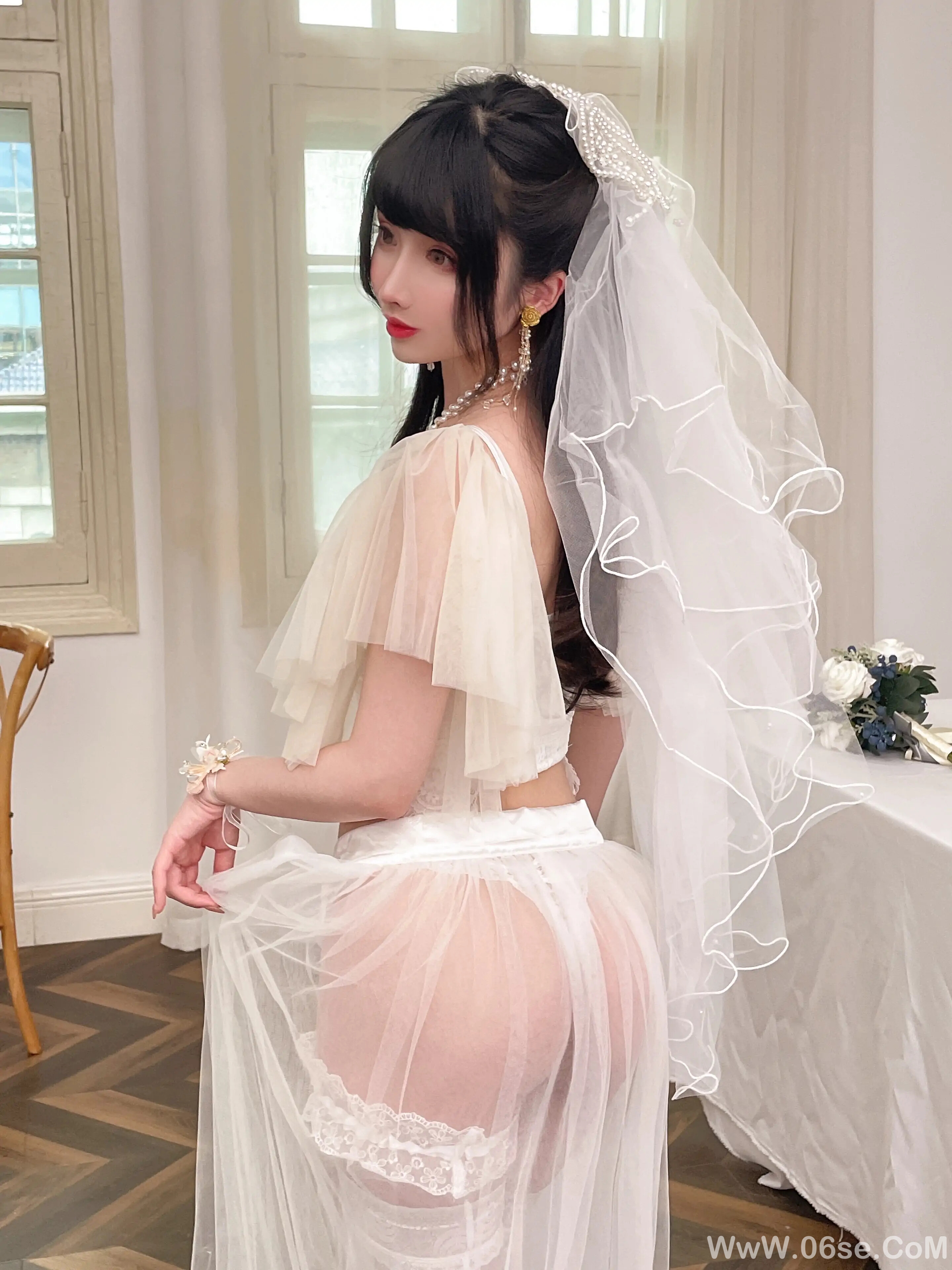 图片[38]-肉扣热热子(rioko凉凉子) 透明婚纱-六色网