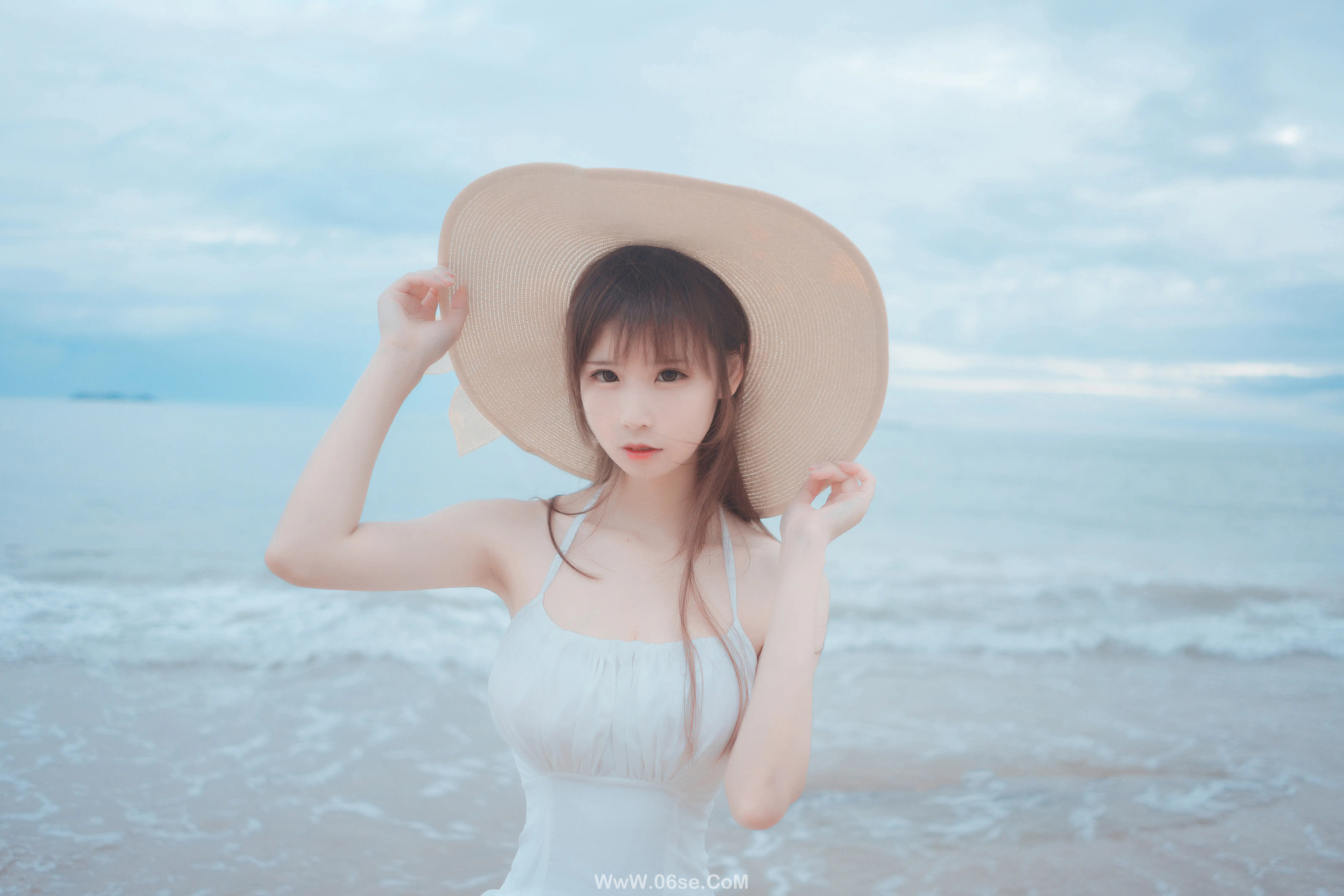 图片[3]-桐岛爱 – 海岸 白裙-六色网