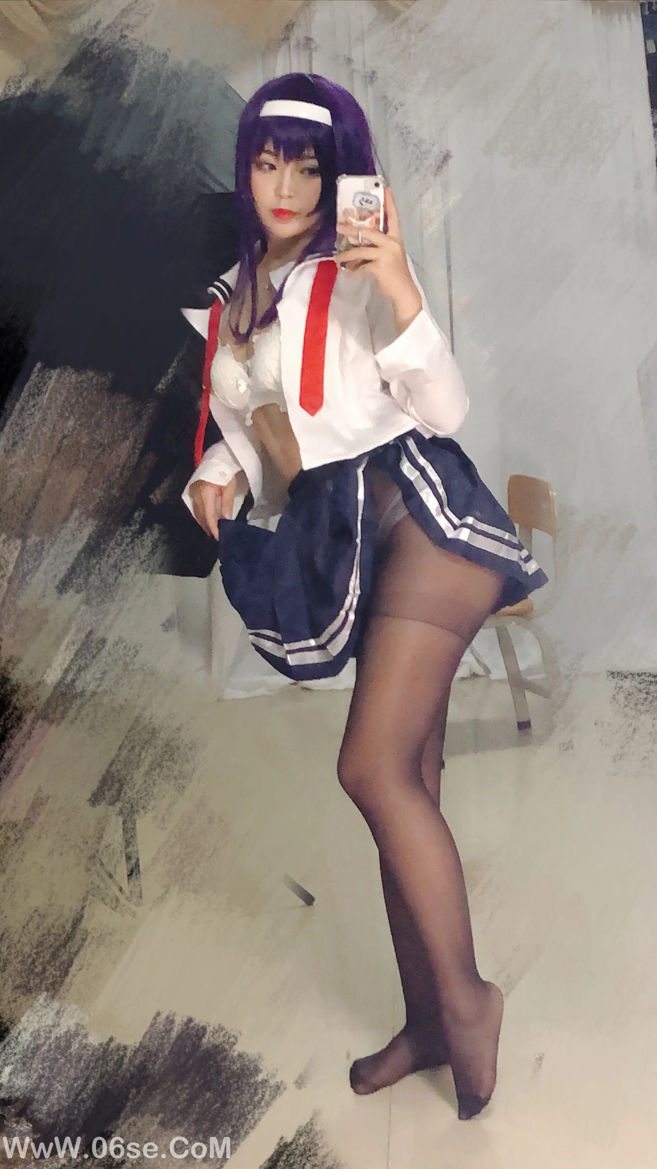 图片[18]-白烨 学姐校服自拍-六色网