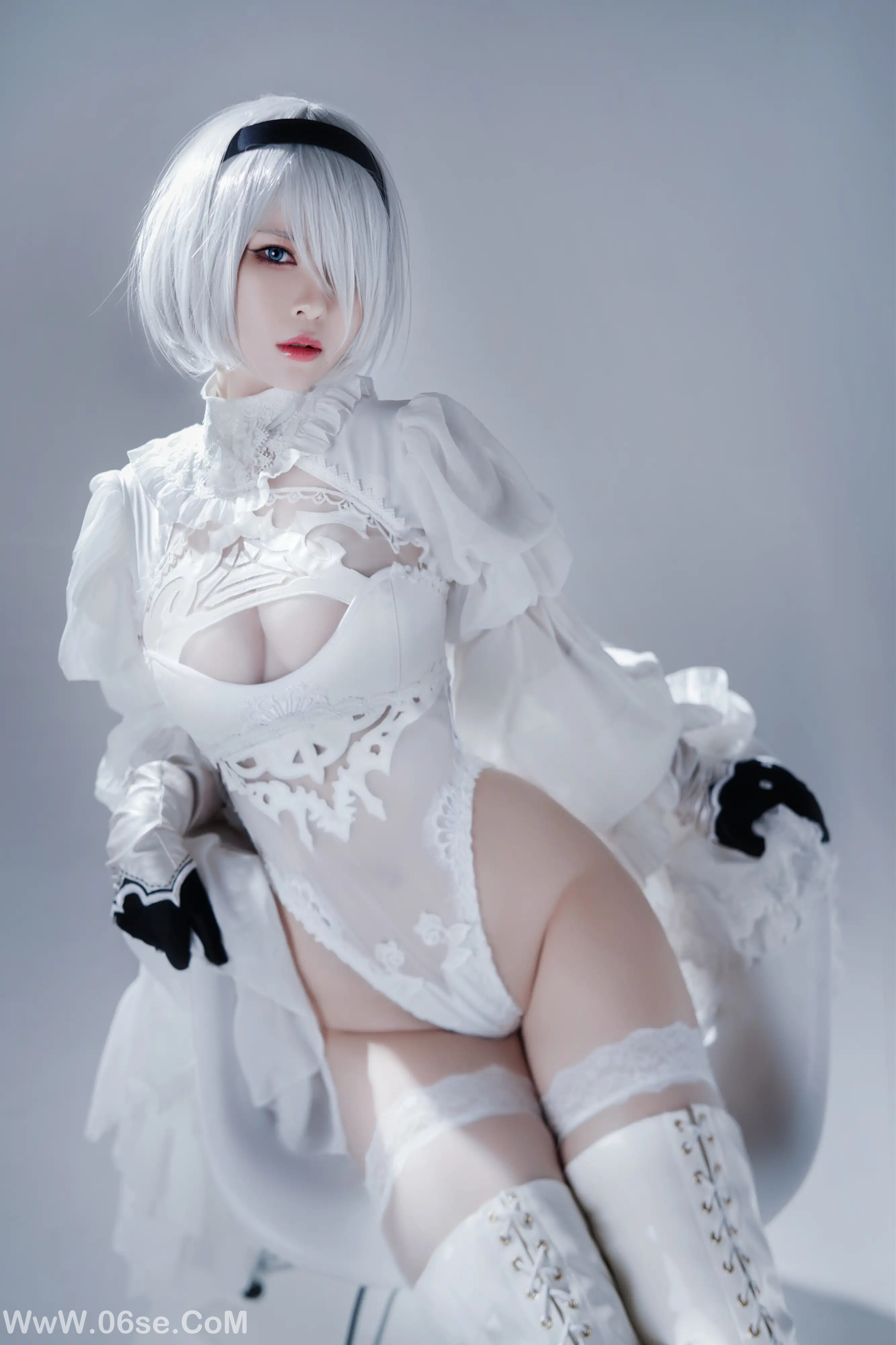 图片[30]-半半子 – 2B ヨルハ二号B型 白いドレス-六色网