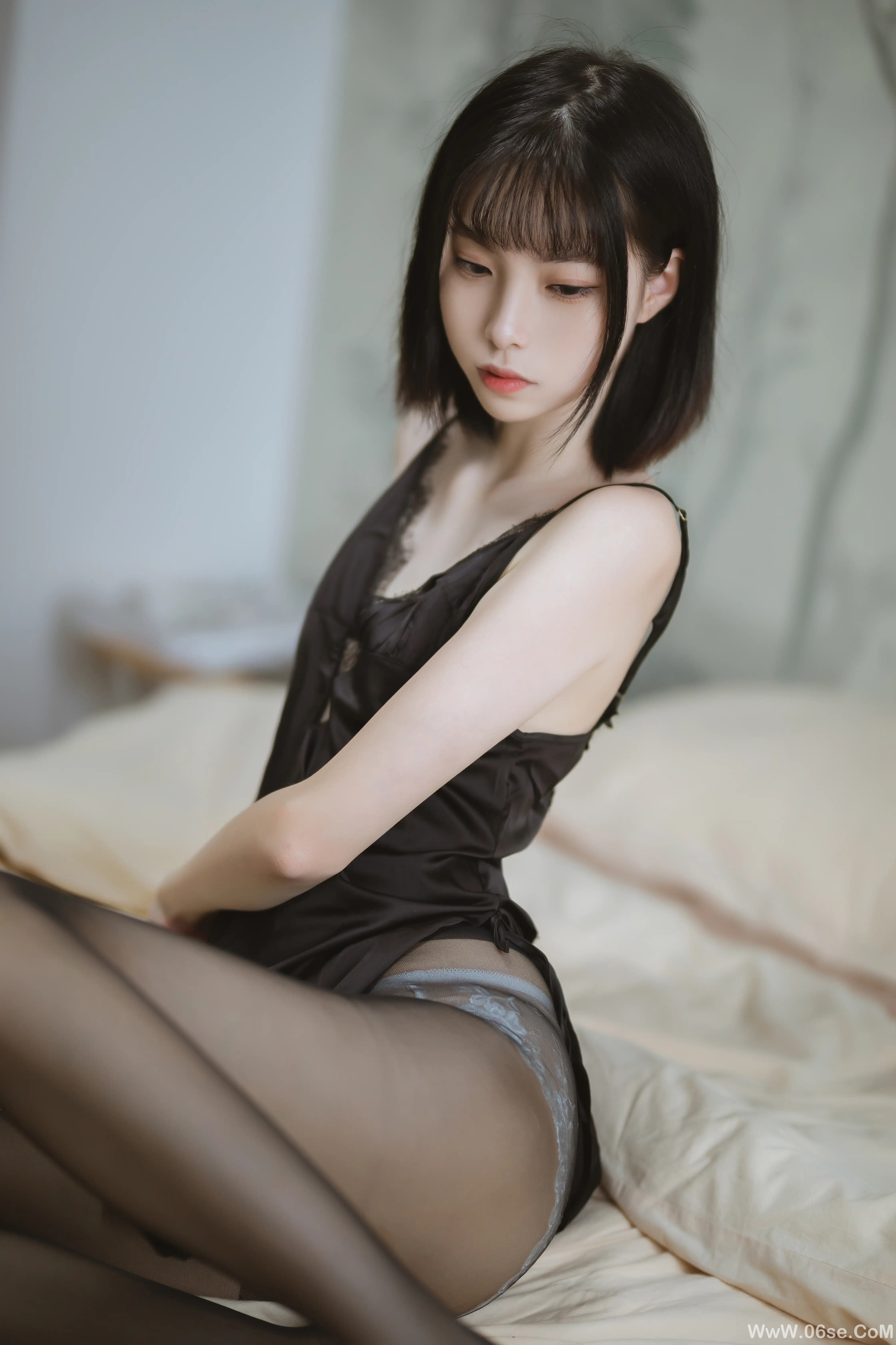 图片[25]-许岚LAN 黑色蕾丝睡衣-六色网