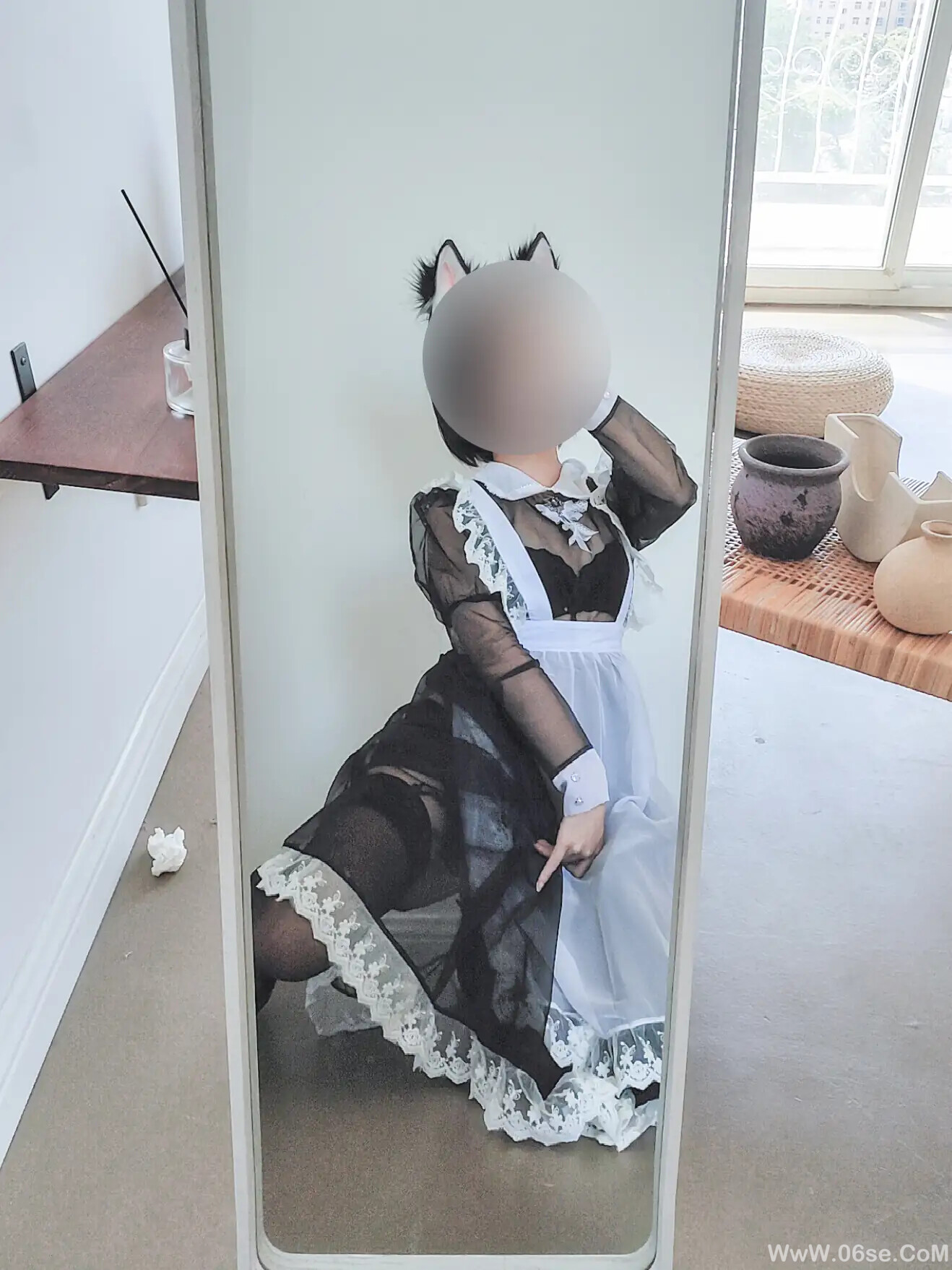 图片[5]-蠢沫沫 – 透明女仆 自拍-六色网
