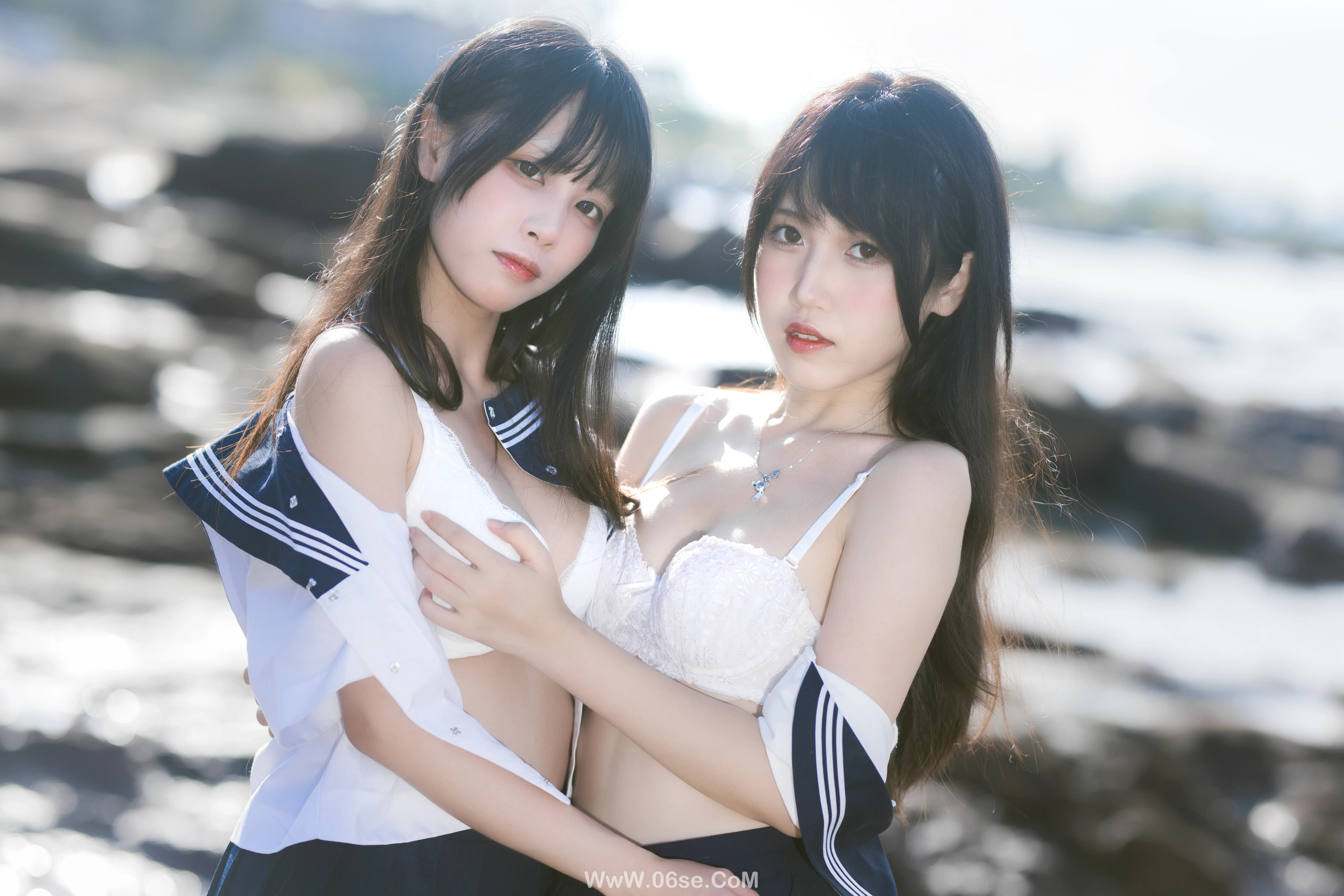 图片[25]-不呆猫 – 水手服百合黑丝 (&三無人型)-六色网